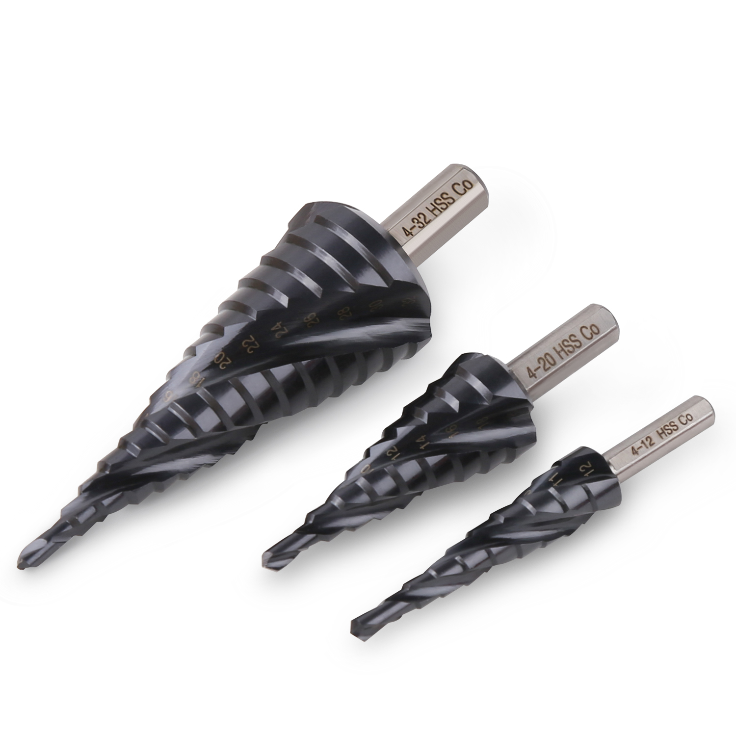 Broca escalonada HSS de 4-12/20/32 mm broca peladora broca cónica para acero inoxidable metal madera - Imagen 14 de 14