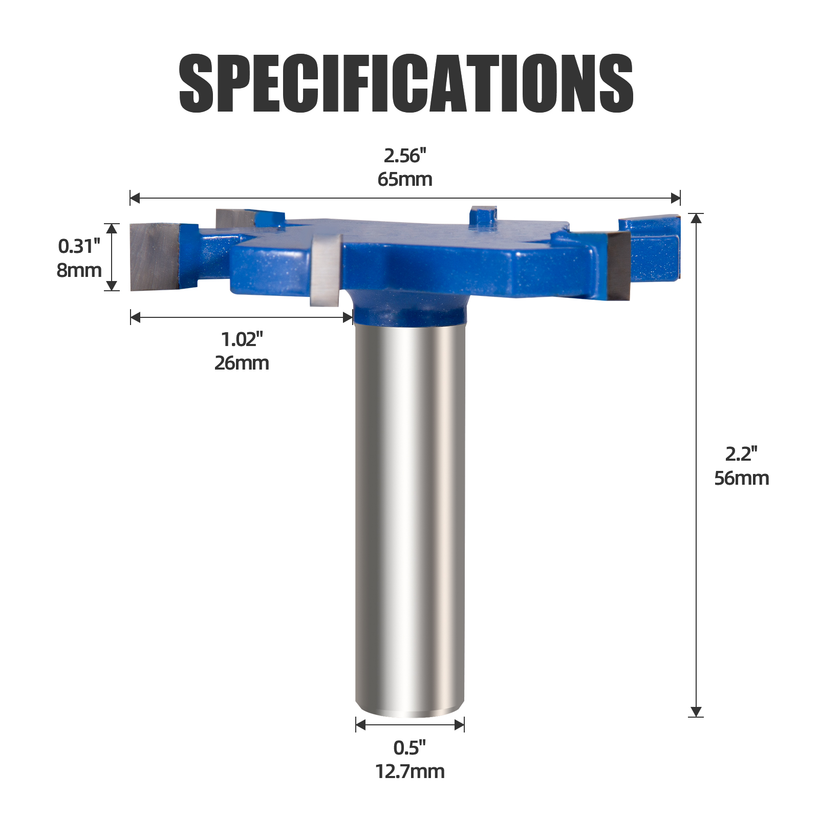 CNC Planfräser 12.7mm Schaft Oberfläche Fräser 6 Flügel Hartmetall Hobelfräser - Bild 11 von 13