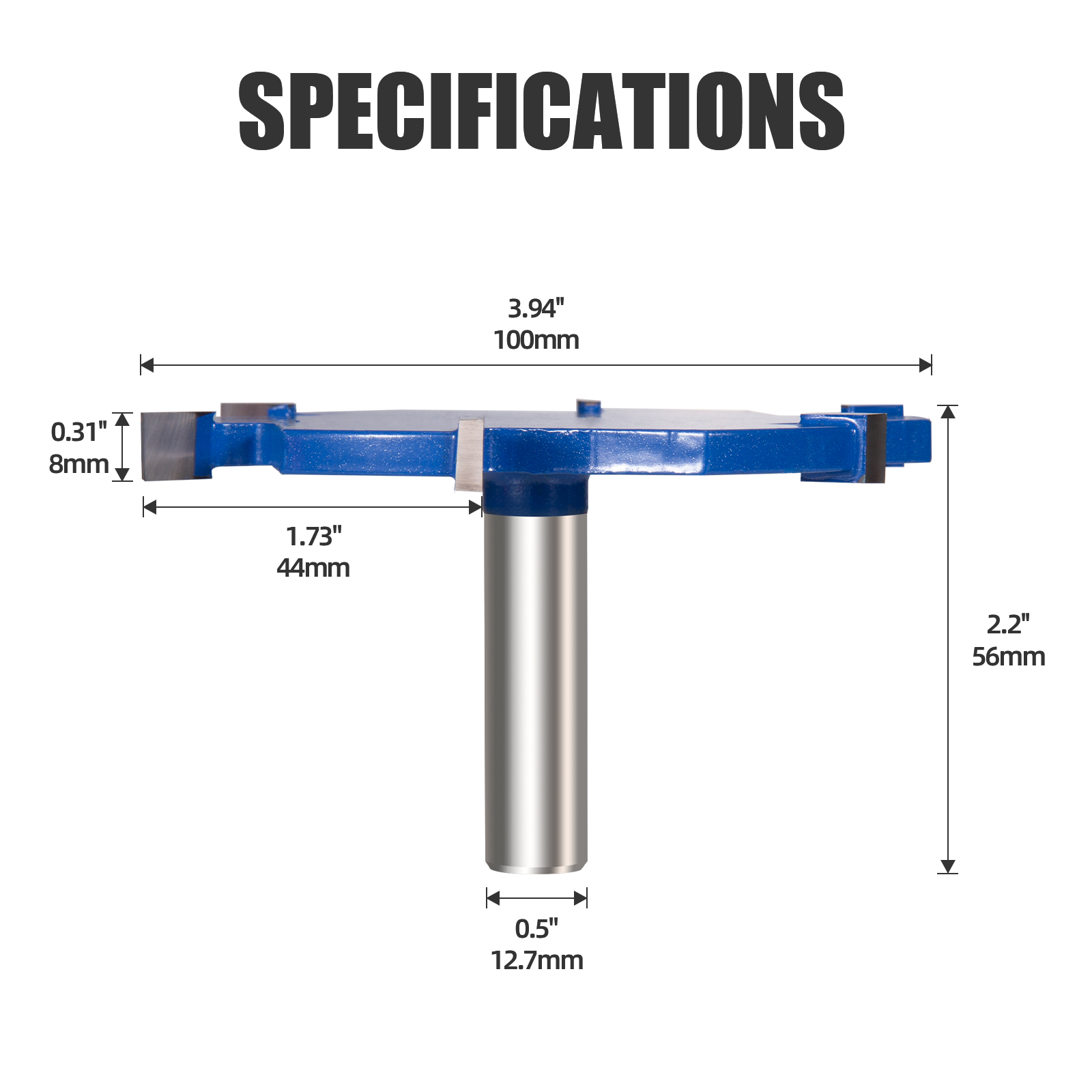 CNC Planfräser 12.7mm Schaft Oberfläche Fräser 6 Flügel Hartmetall Hobelfräser - Bild 13 von 13