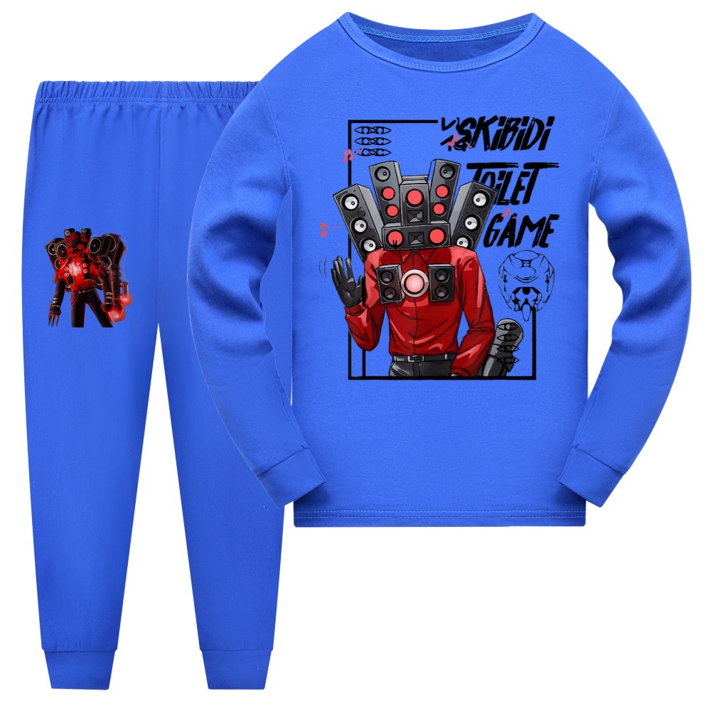 Kids Boys Skibidi Toilet Pyjamas Long Sleeve Pajamas Pjs Outfits Sets Nightwear