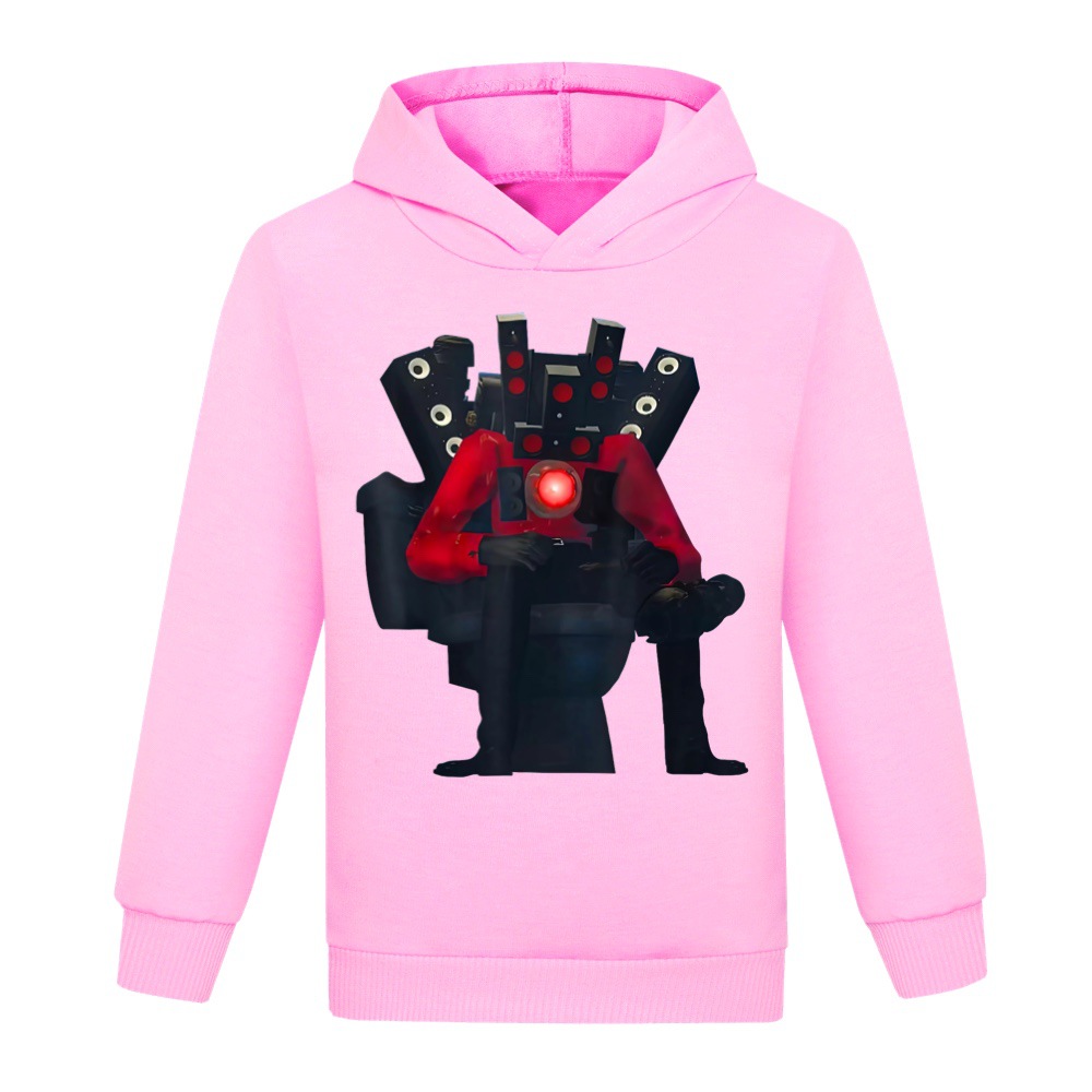 Kids Boys Skibidi Toilet Man Print Hoodie Tops Casual Sweatshirt Hooded Pullover - Picture 10 of 29