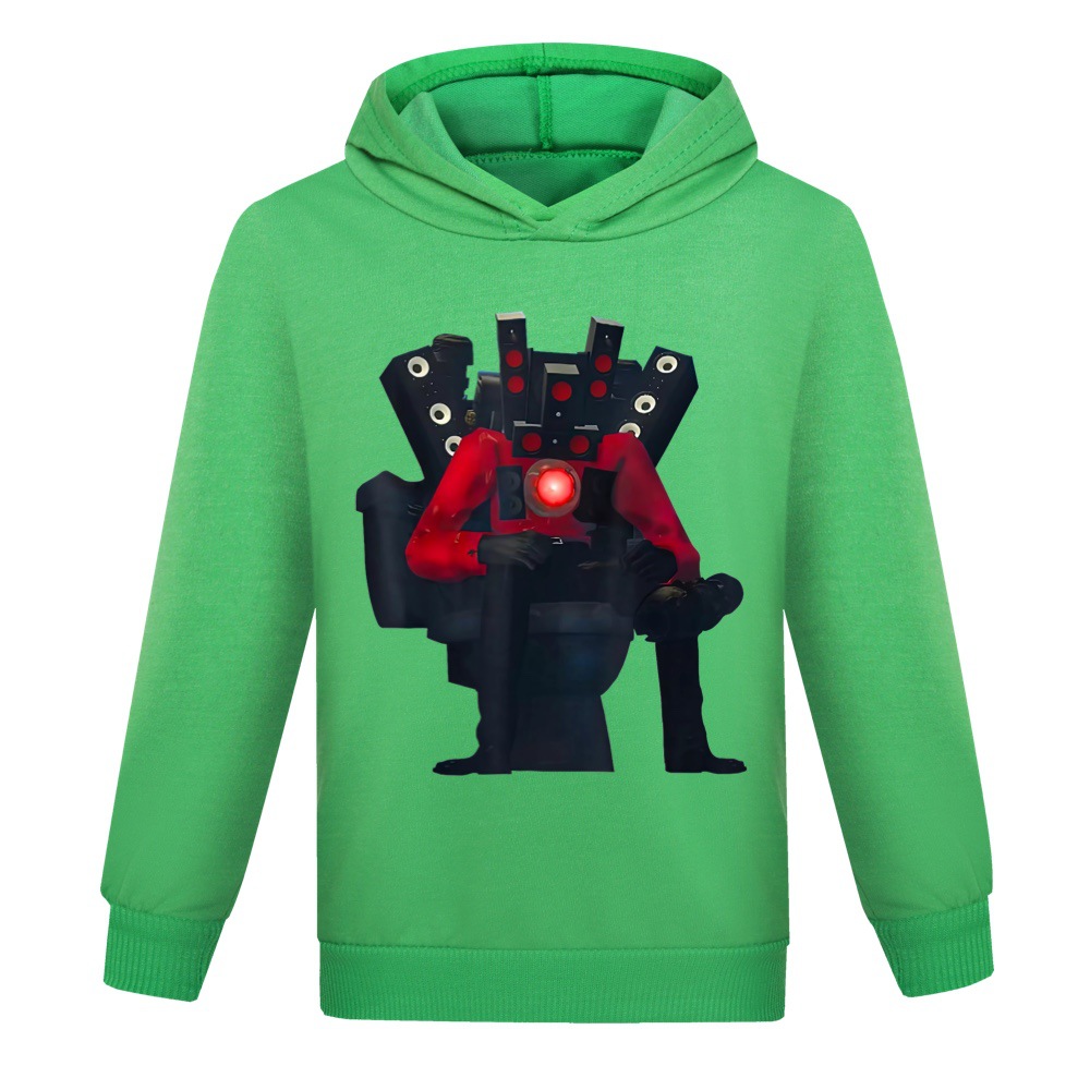 Kids Boys Skibidi Toilet Man Print Hoodie Tops Casual Sweatshirt Hooded Pullover - Picture 14 of 29