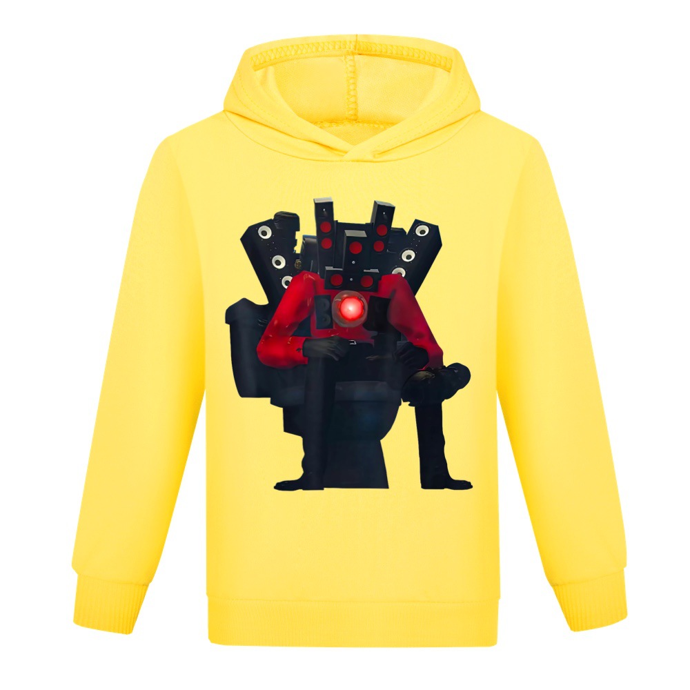 Kids Boys Skibidi Toilet Man Print Hoodie Tops Casual Sweatshirt Hooded Pullover - Picture 22 of 29