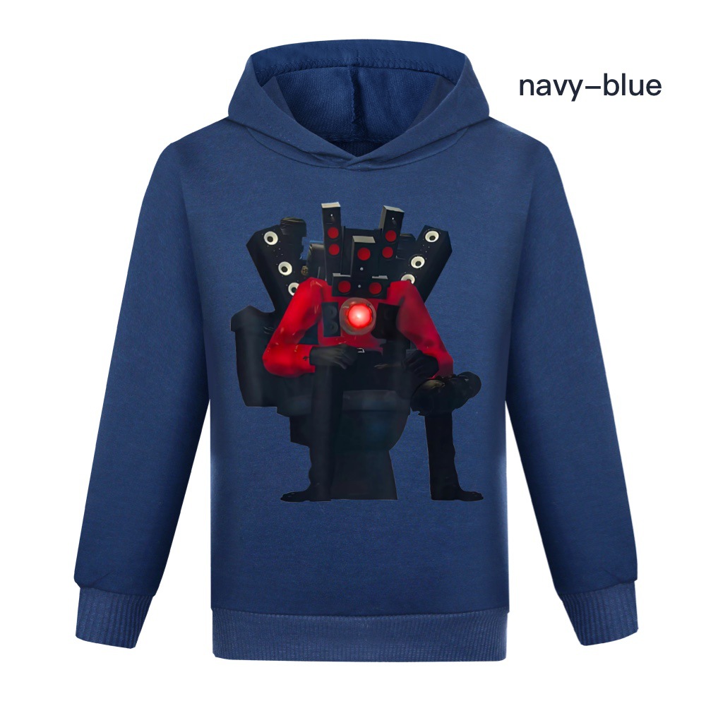 Kids Boys Skibidi Toilet Man Print Hoodie Tops Casual Sweatshirt Hooded Pullover - Picture 28 of 29