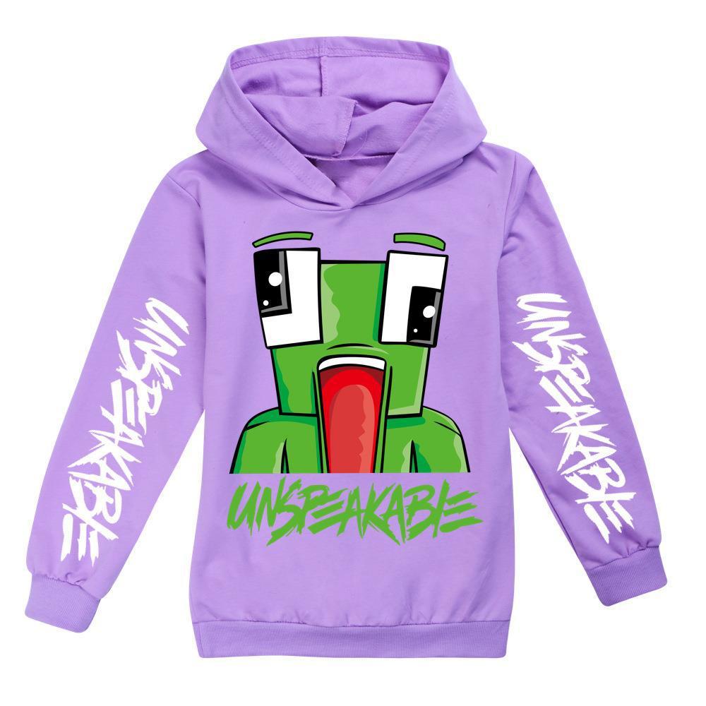 Kids Boys UNSPEAKABLE Print Hoodie Youtuber Merch Sweatshirt Jumper Pullover Top - Picture 8 of 16