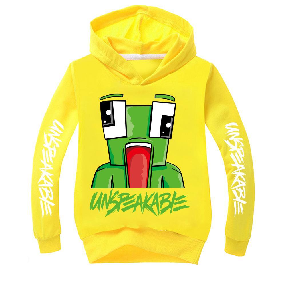 Kids Boys UNSPEAKABLE Print Hoodie Youtuber Merch Sweatshirt Jumper Pullover Top - Picture 13 of 16