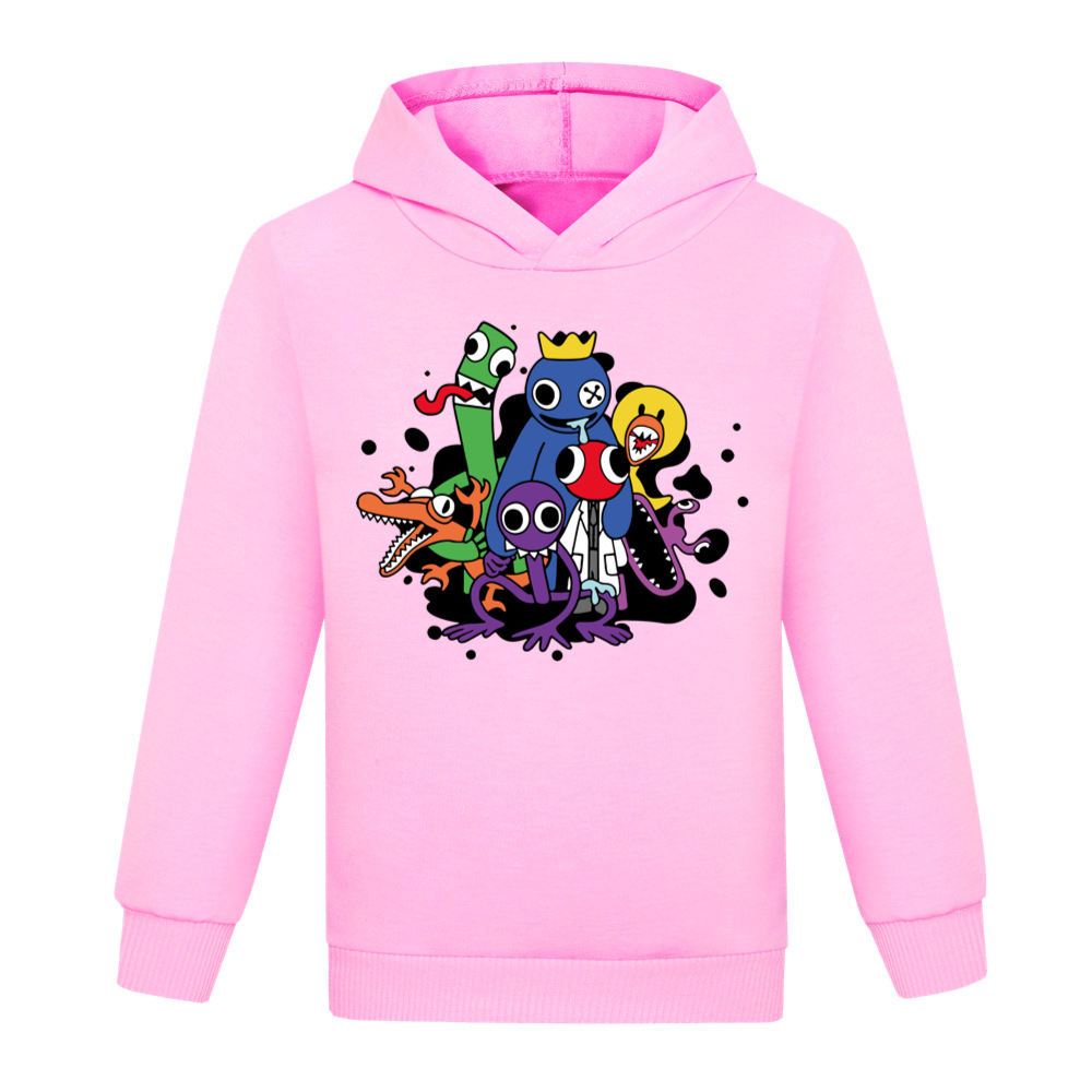 Boys Girls Rainbow Friends Casual Long Sleeve Hoodie Kids Hooded Sweatshirt Top - Picture 7 of 16