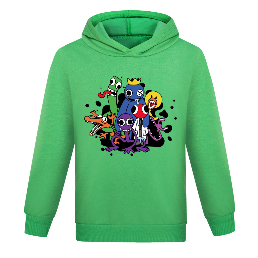 Boys Girls Rainbow Friends Casual Long Sleeve Hoodie Kids Hooded Sweatshirt Top - Picture 9 of 16