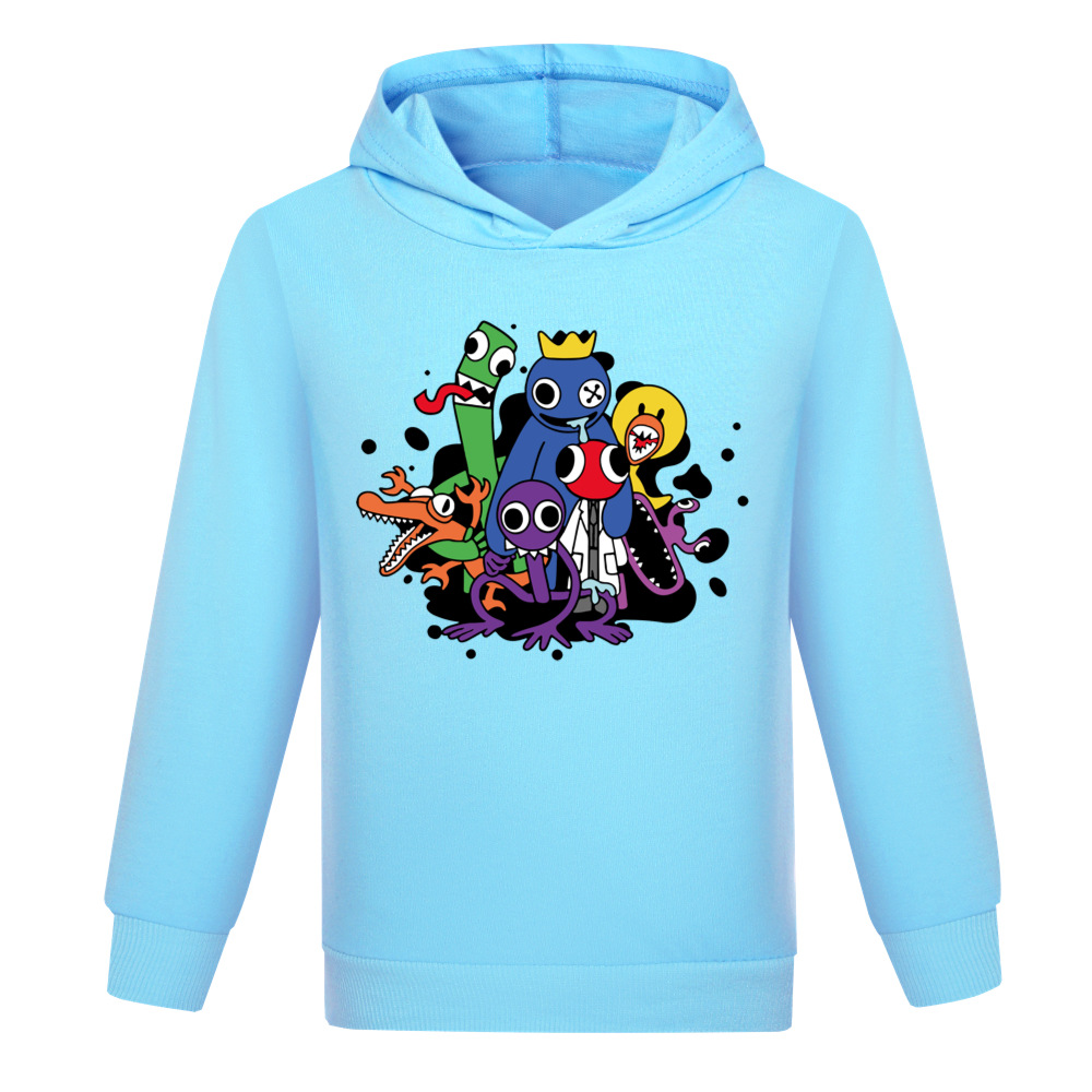 Boys Girls Rainbow Friends Casual Long Sleeve Hoodie Kids Hooded Sweatshirt Top - Picture 11 of 16