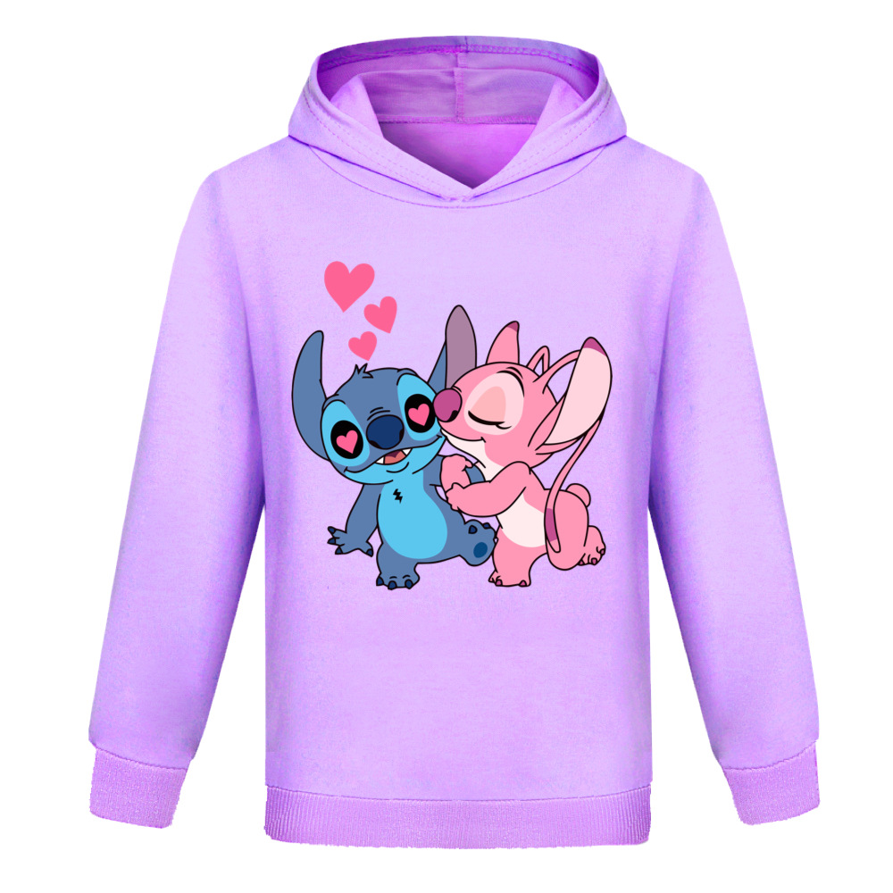 Kids Boys Girls Cute Lilo & Stitch Hoodie Casual Pullover Jumper Sweatshirt Top