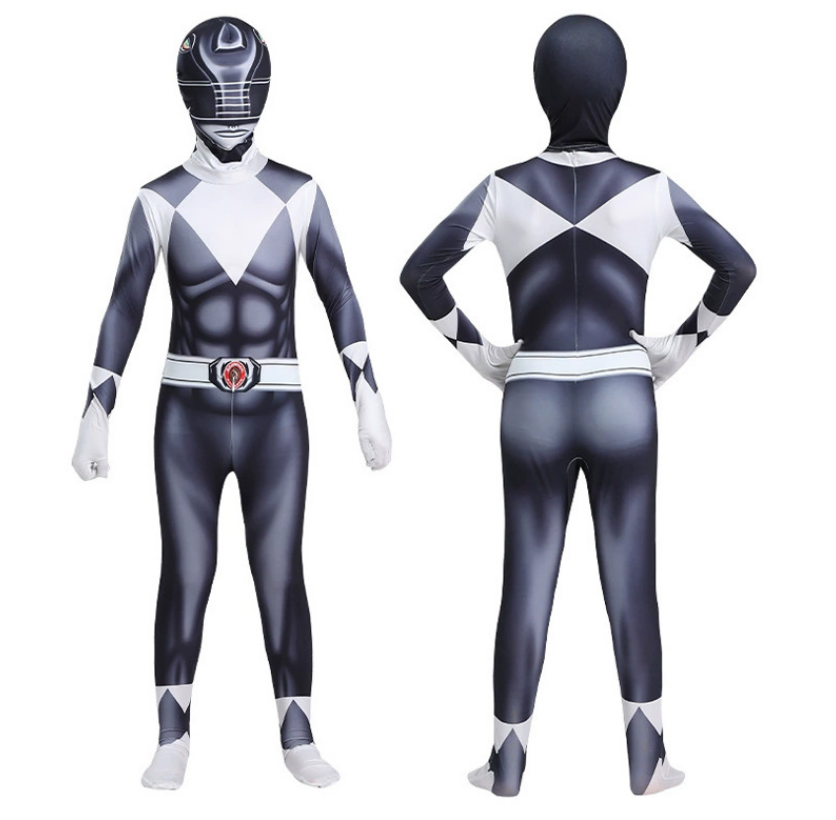 Kids Power Ranger Adults Jumpsuits Cosplay Party Costume Halloween Birthday Gift - Picture 9 of 9