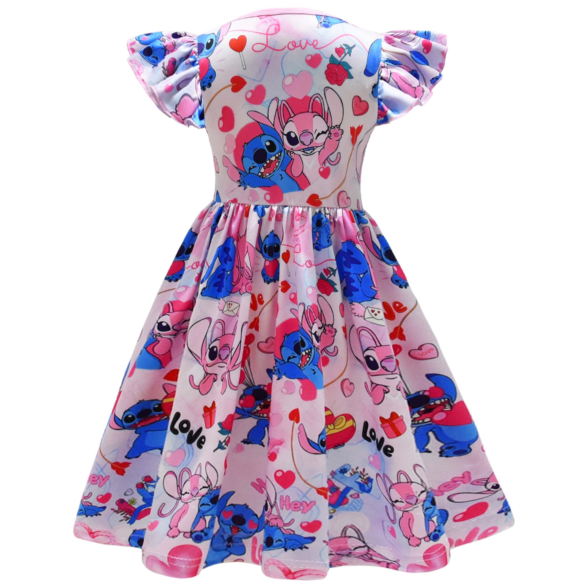 Lilo&Stitch Girls Princess Dress Stitch Party Dresses Ruffle Sleeveless Gift - Picture 15 of 78