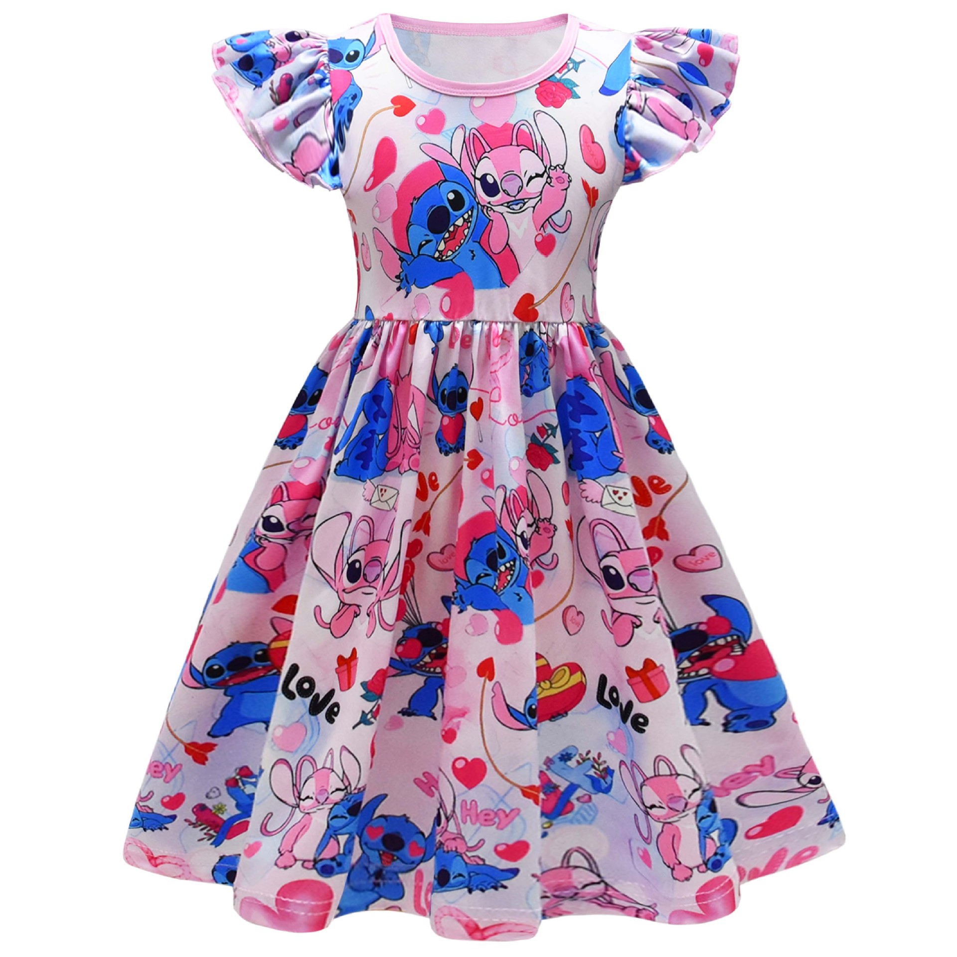 Lilo&Stitch Girls Princess Dress Stitch Party Dresses Ruffle Sleeveless Gift - Picture 14 of 78