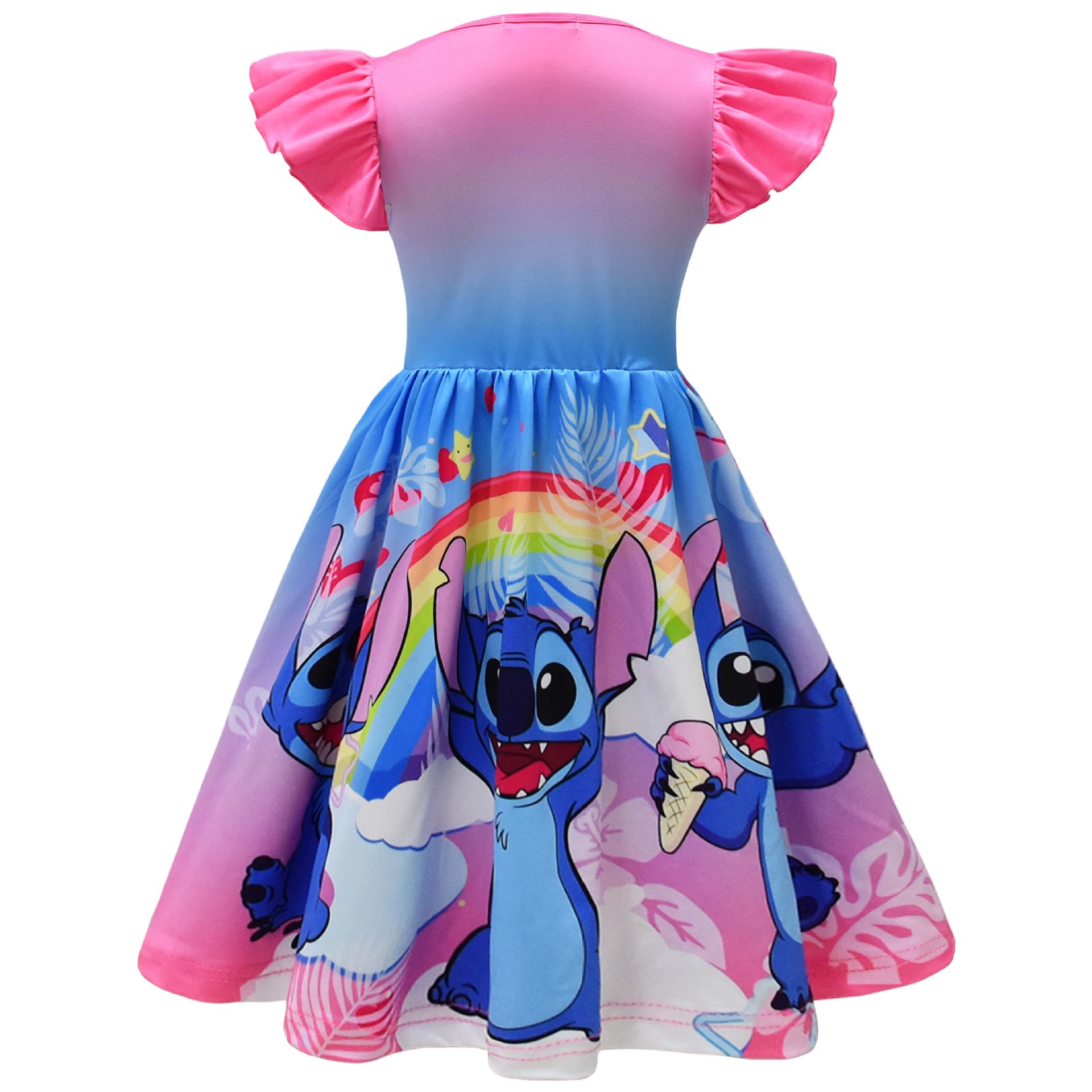 Lilo&Stitch Girls Princess Dress Stitch Party Dresses Ruffle Sleeveless Gift - Picture 26 of 78