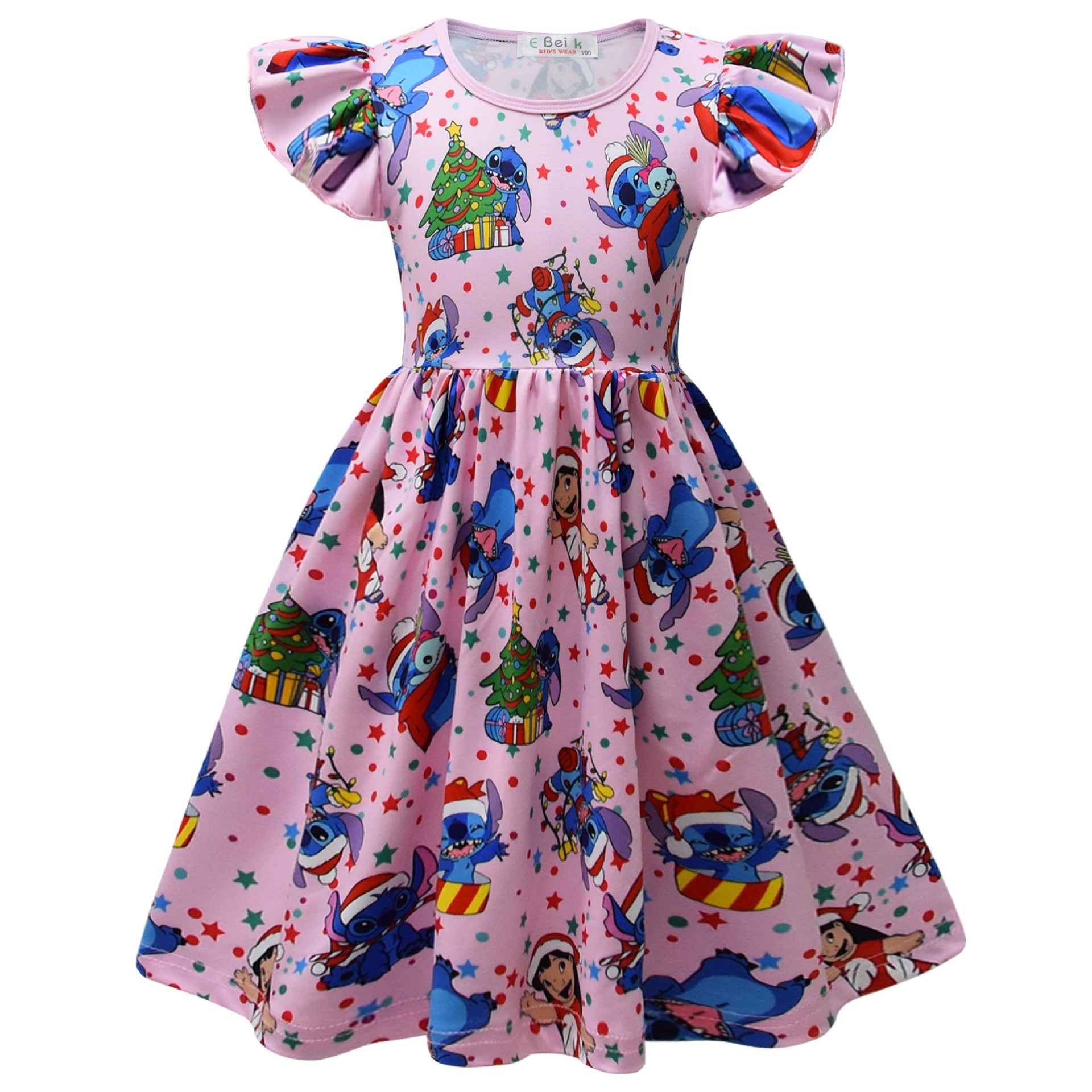 Lilo&Stitch Girls Princess Dress Stitch Party Dresses Ruffle Sleeveless Gift - Picture 31 of 78