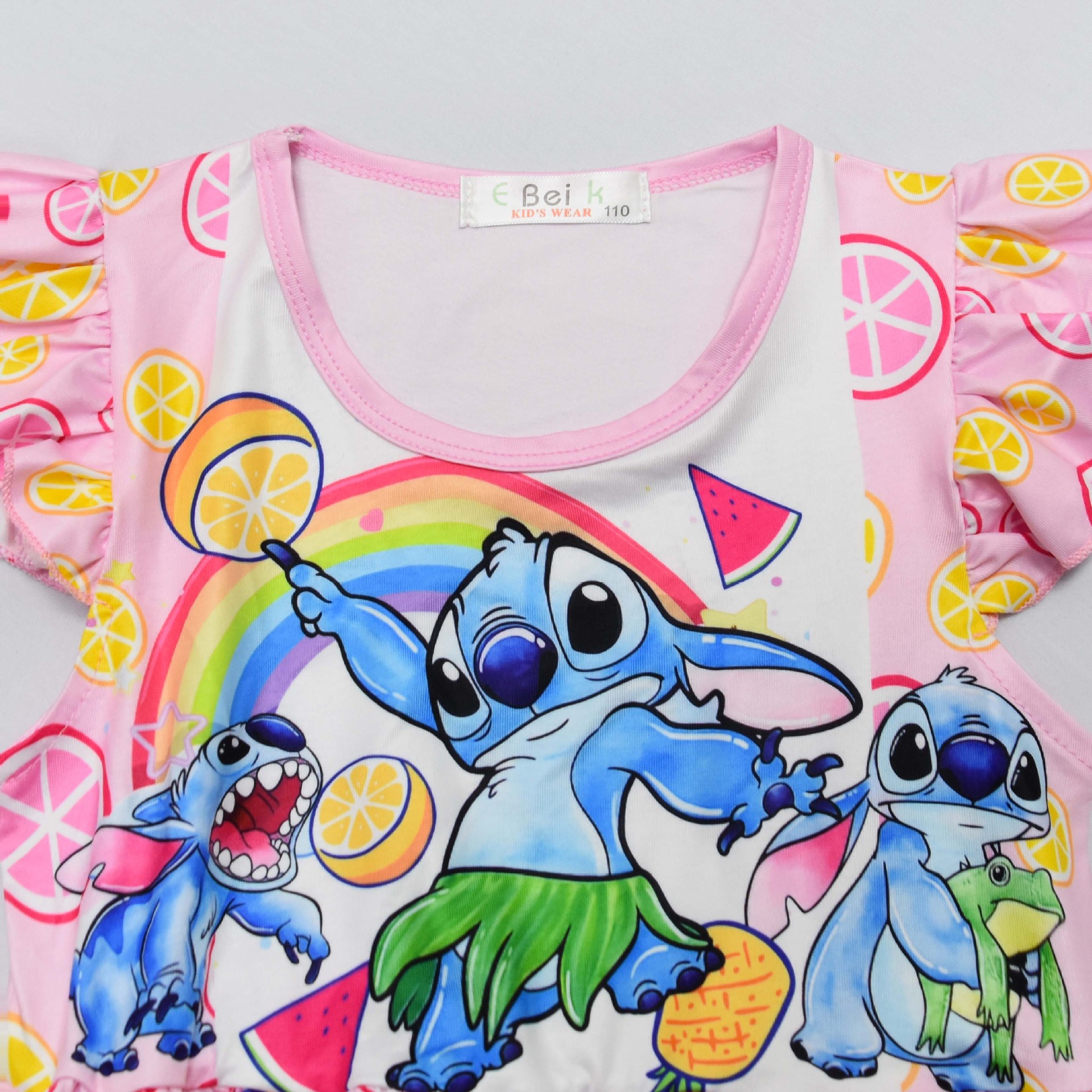 Lilo&Stitch Girls Princess Dress Stitch Party Dresses Ruffle Sleeveless Gift - Picture 39 of 78