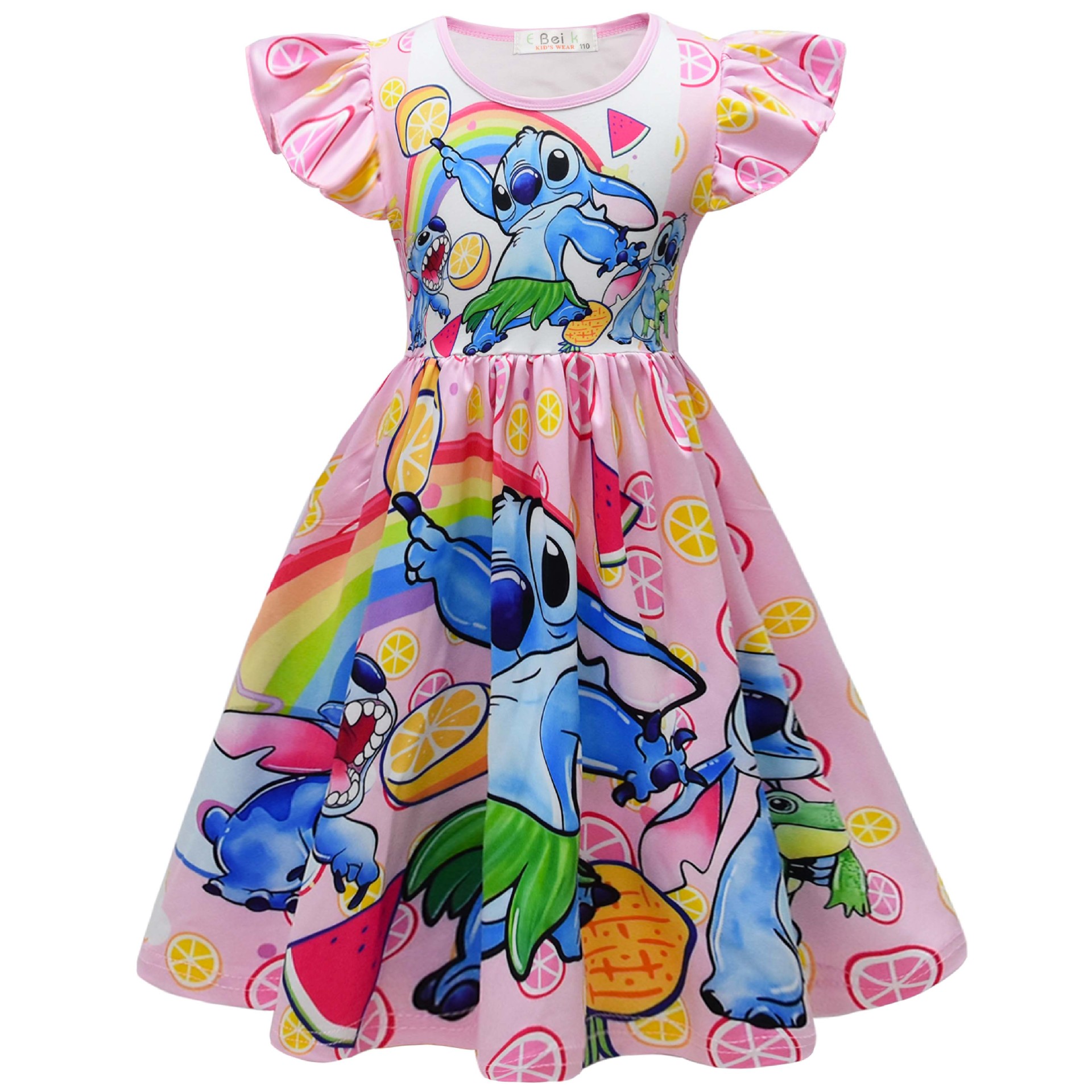 Lilo&Stitch Girls Princess Dress Stitch Party Dresses Ruffle Sleeveless Gift - Picture 37 of 78