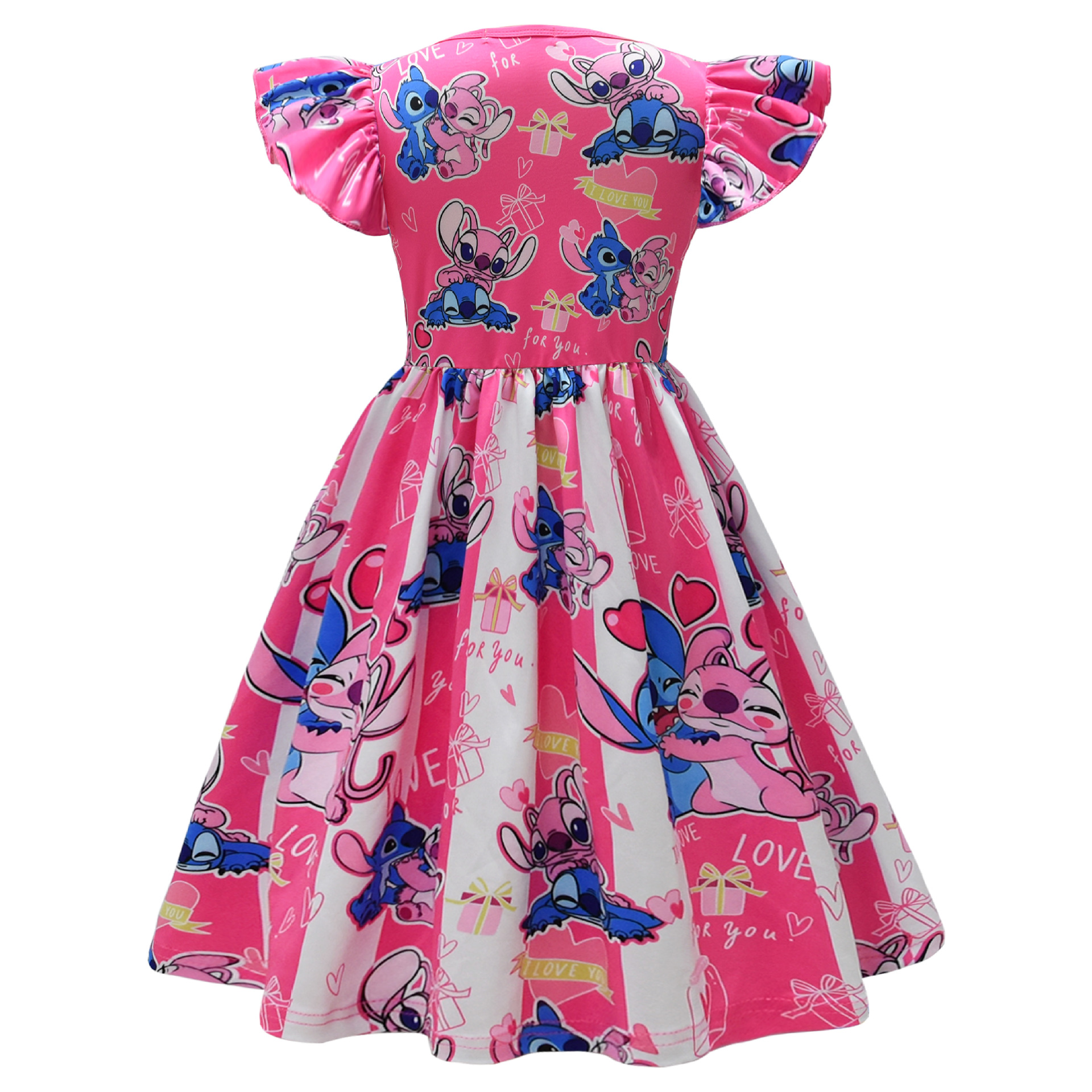 Lilo&Stitch Girls Princess Dress Stitch Party Dresses Ruffle Sleeveless Gift - Picture 44 of 78