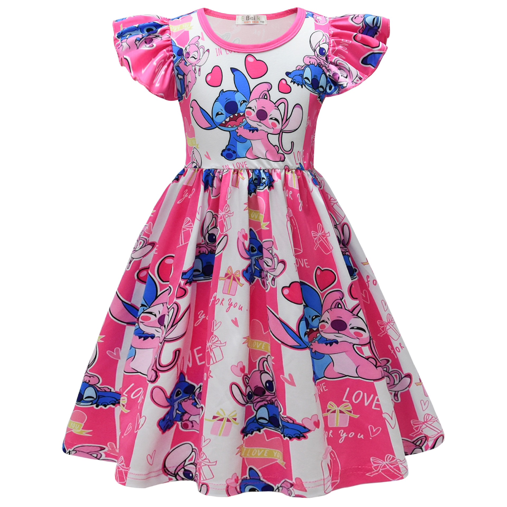 Lilo&Stitch Girls Princess Dress Stitch Party Dresses Ruffle Sleeveless Gift - Picture 43 of 78