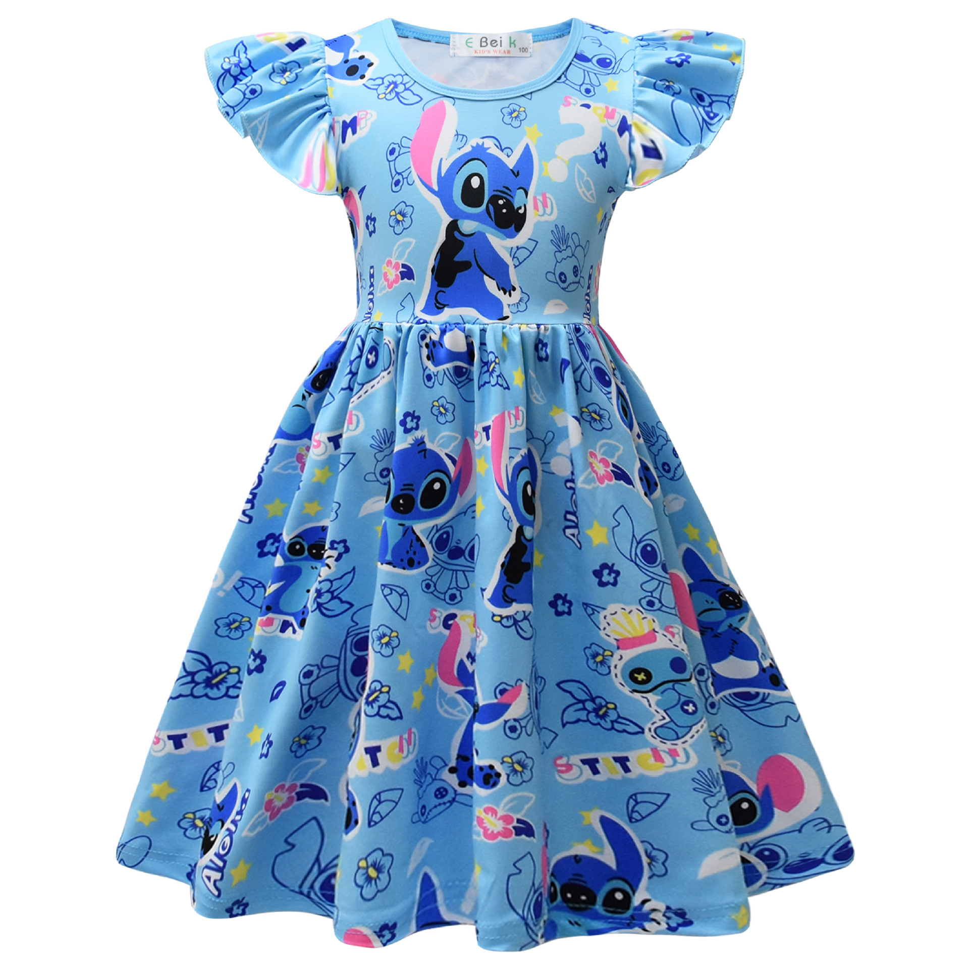 Lilo&Stitch Girls Princess Dress Stitch Party Dresses Ruffle Sleeveless Gift - Picture 49 of 78