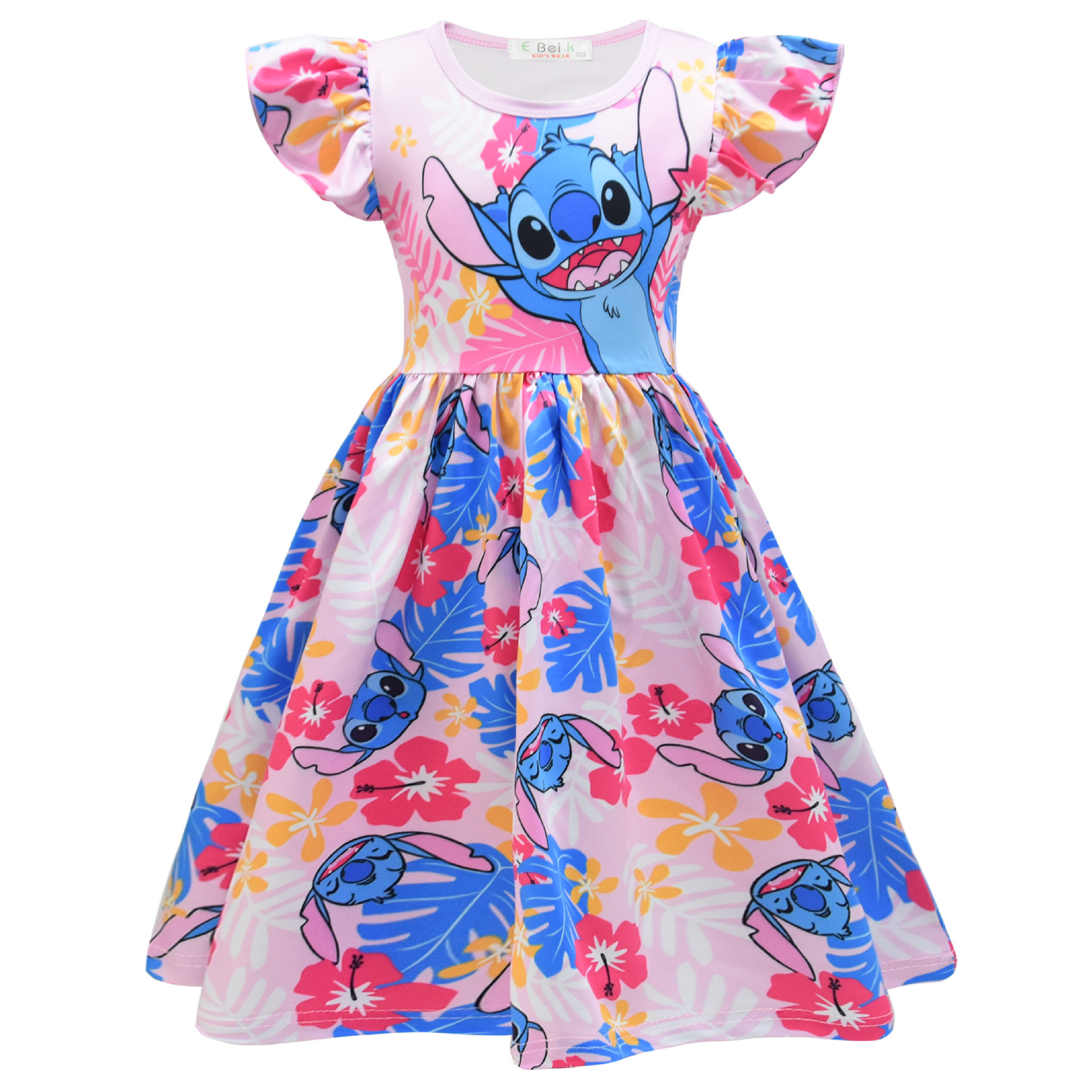 Lilo&Stitch Girls Princess Dress Stitch Party Dresses Ruffle Sleeveless Gift - Picture 55 of 78