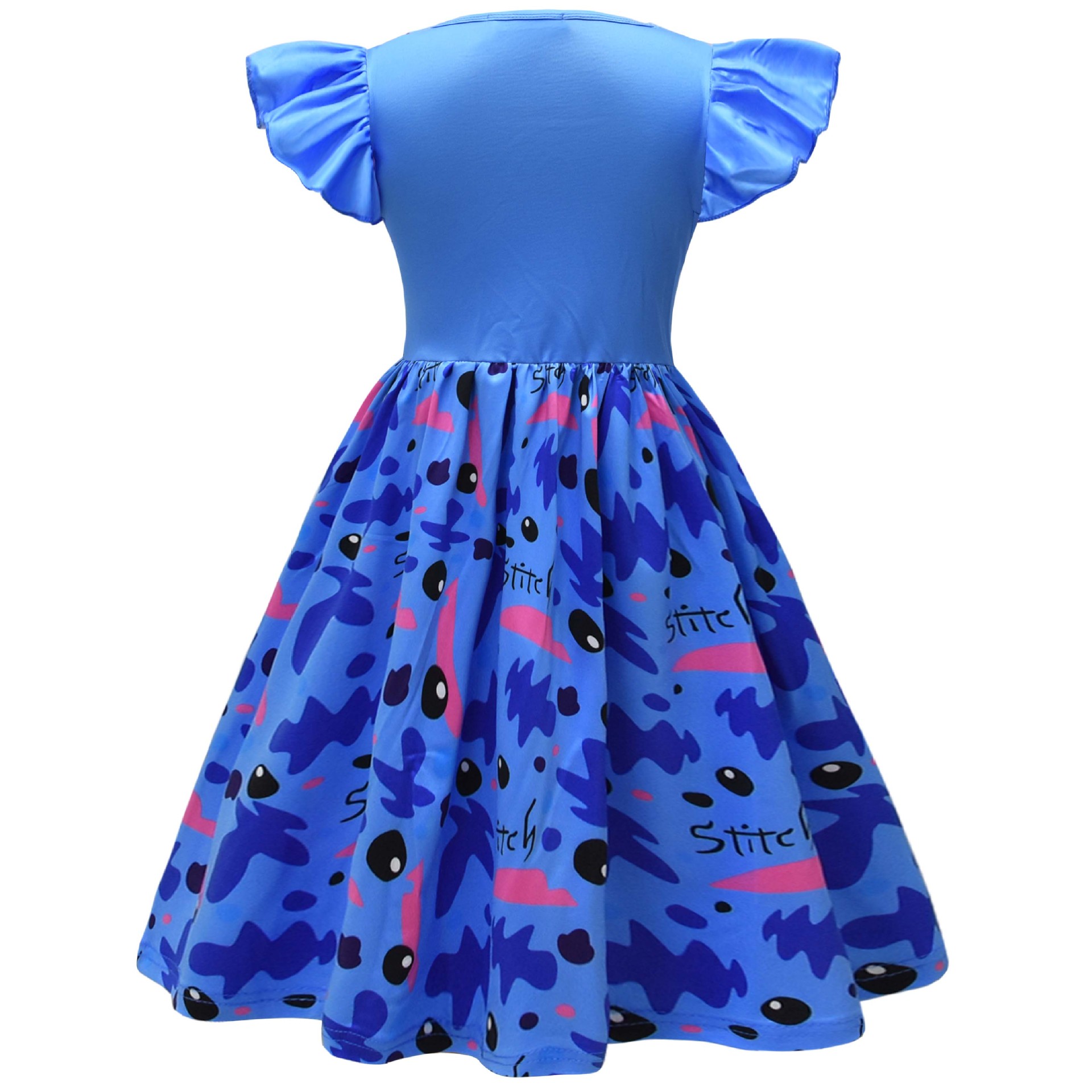 Lilo&Stitch Girls Princess Dress Stitch Party Dresses Ruffle Sleeveless Gift - Picture 62 of 78