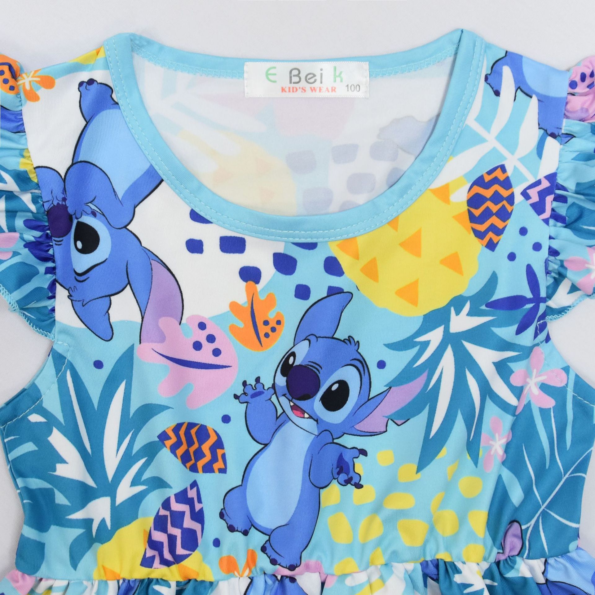 Lilo&Stitch Girls Princess Dress Stitch Party Dresses Ruffle Sleeveless Gift - Picture 68 of 78