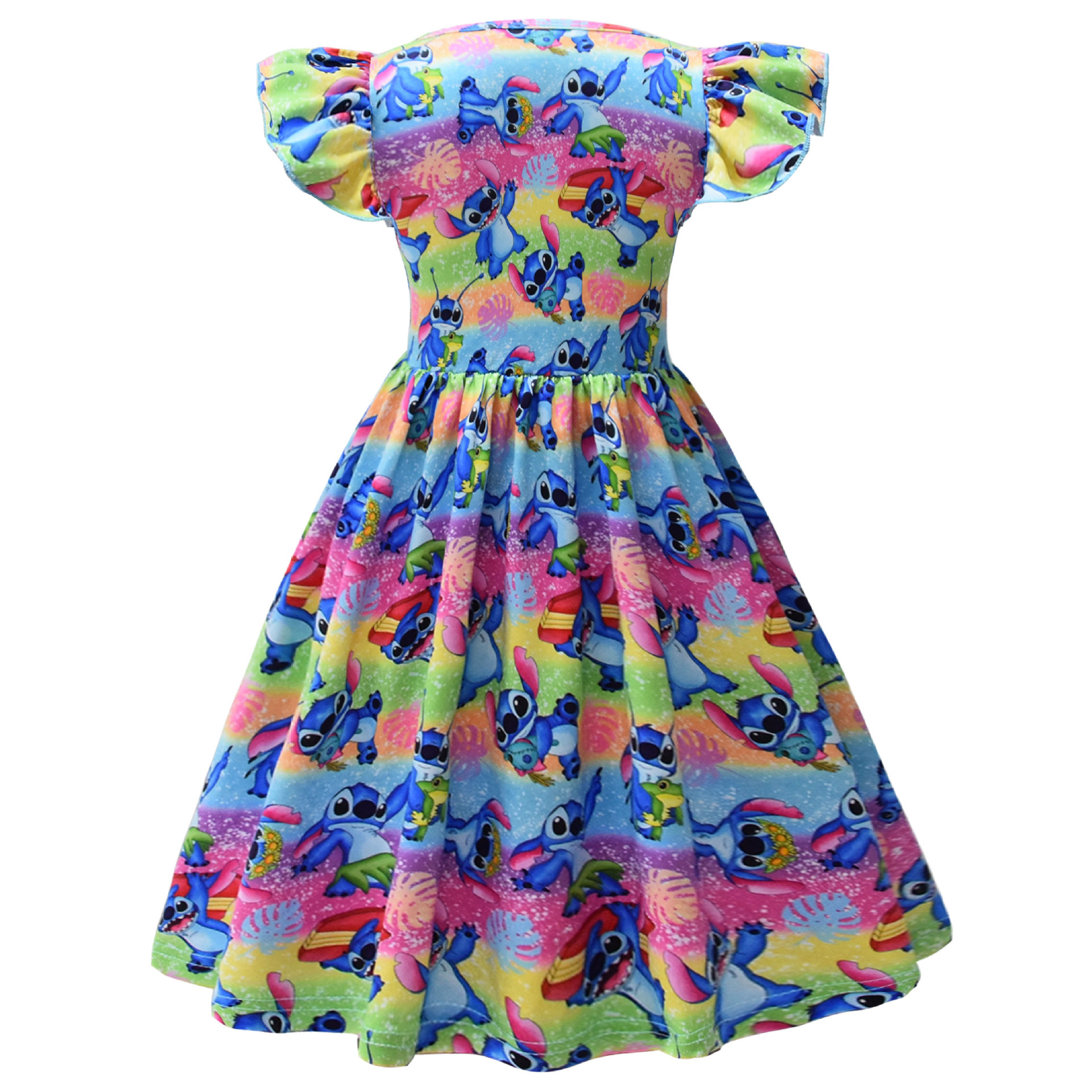 Lilo&Stitch Girls Princess Dress Stitch Party Dresses Ruffle Sleeveless Gift - Picture 73 of 78