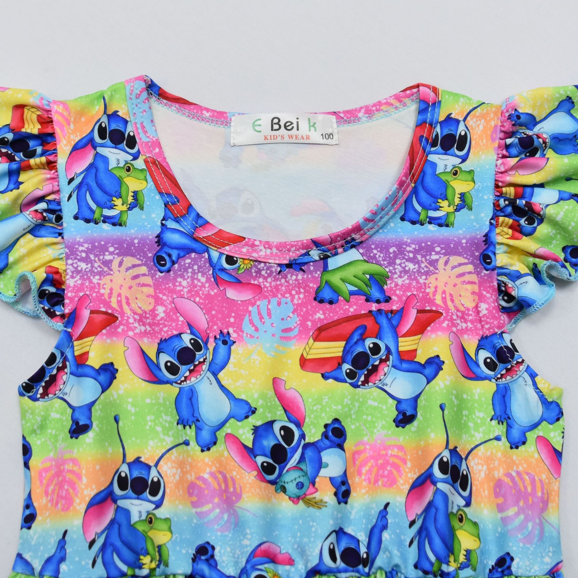 Lilo&Stitch Girls Princess Dress Stitch Party Dresses Ruffle Sleeveless Gift - Picture 75 of 78