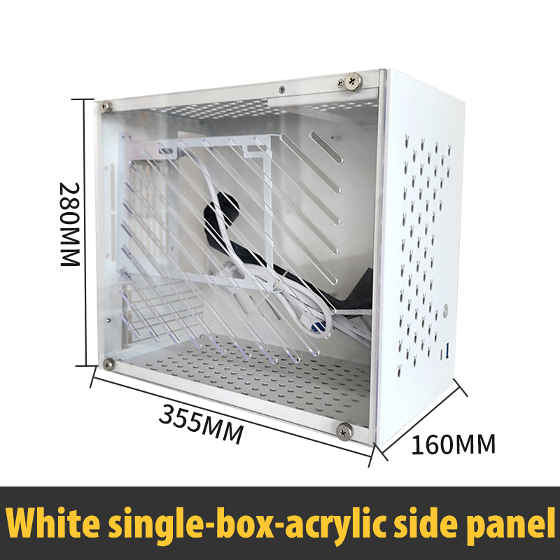Mini ITX Black Case 14L Gaming Computer Chassis Support ATX PSU/180mm Cooler - Picture 9 of 11