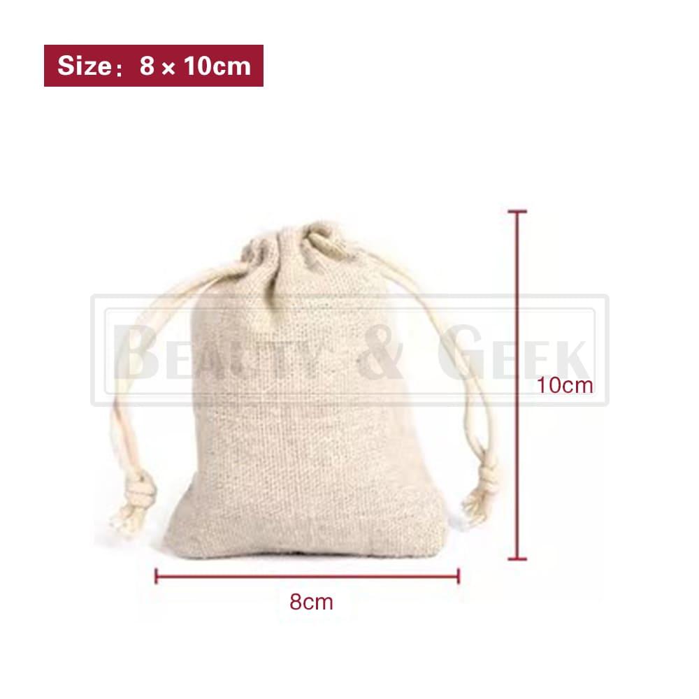 Up to 100PCS Drawstring Storage Bags Pouch Calico Canvas Linen Tote Gift Bulk AU - Picture 7 of 10