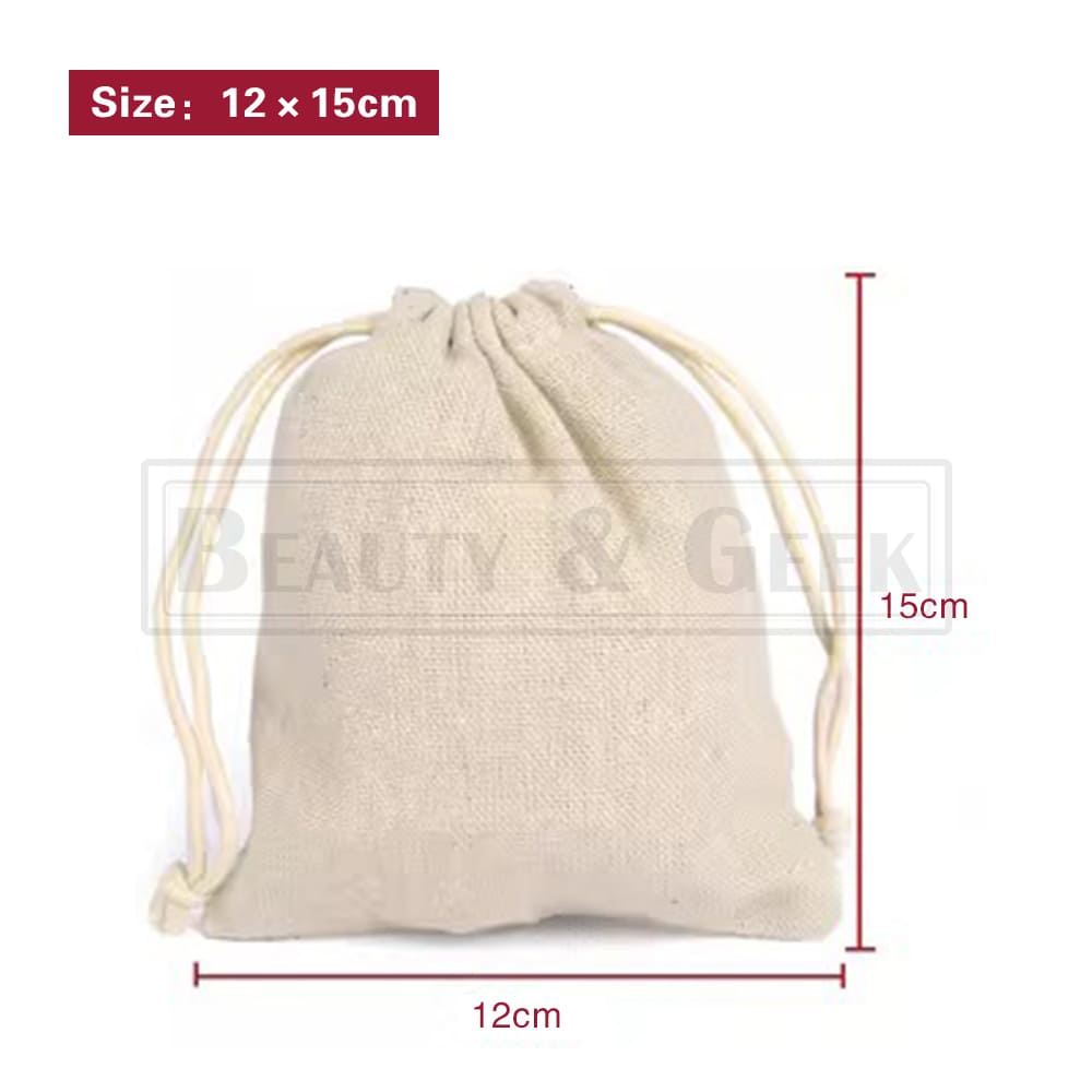 Up to 100PCS Drawstring Storage Bags Pouch Calico Canvas Linen Tote Gift Bulk AU - Picture 8 of 10