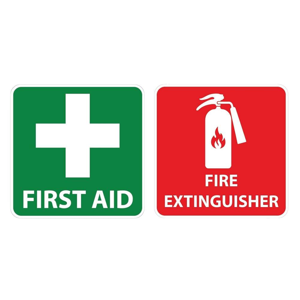 2-20pcs FIRE EXTINGUISHER & FIRST AID Sticker Sign Decal Set OHS WHS 10x10cm NEW - Picture 7 of 10