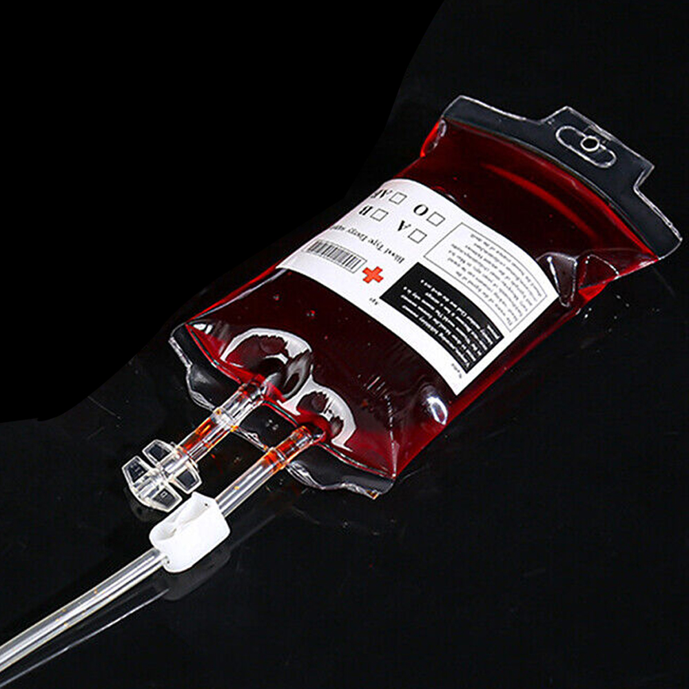 1-100x Reusable IV Blood Bags Halloween Haunted House Energy Drink Container New - Picture 8 of 12