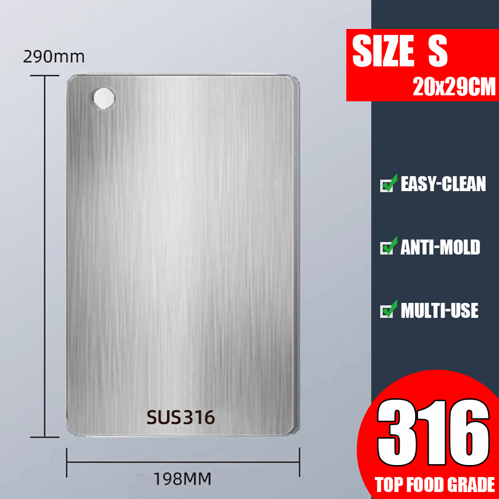 316 Stainless Steel Cutting Board Double Sided Thickened Chopping Boards Kitchen - Picture 11 of 12