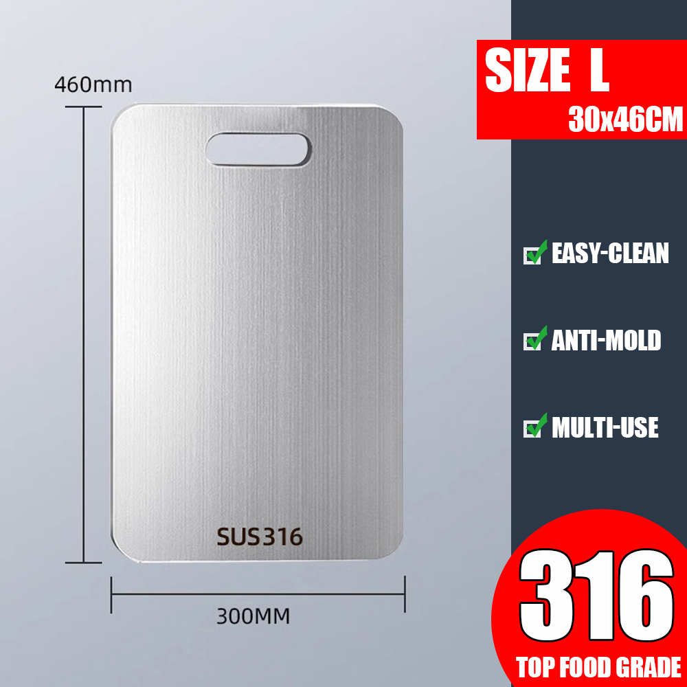 316 Stainless Steel Cutting Board Double Sided Thickened Chopping Boards Kitchen - Picture 12 of 12
