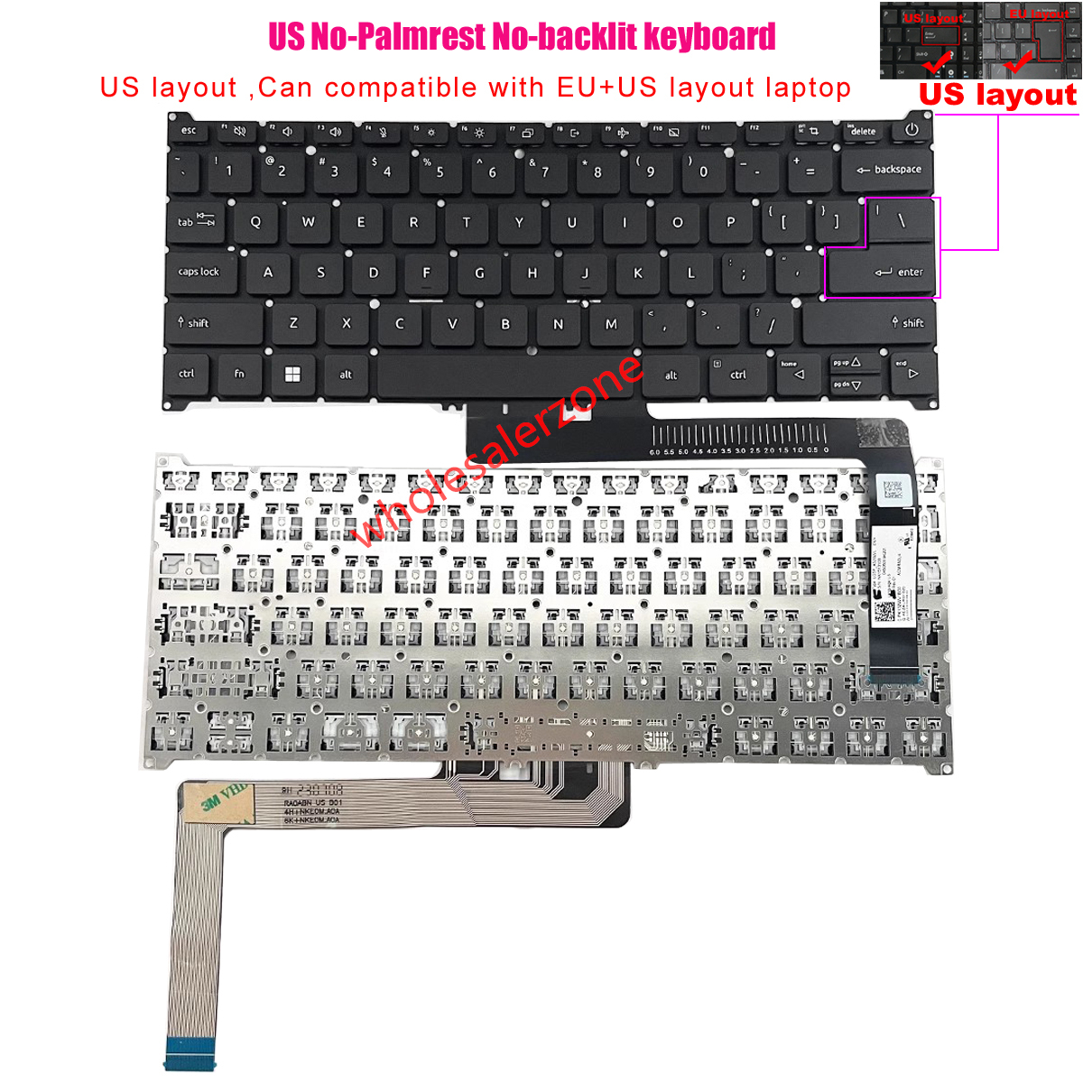 New US Keyboard For Acer Aspire Vero 14 AV14-51 ,AV14-52 AV14-52P N22Q21 laptop