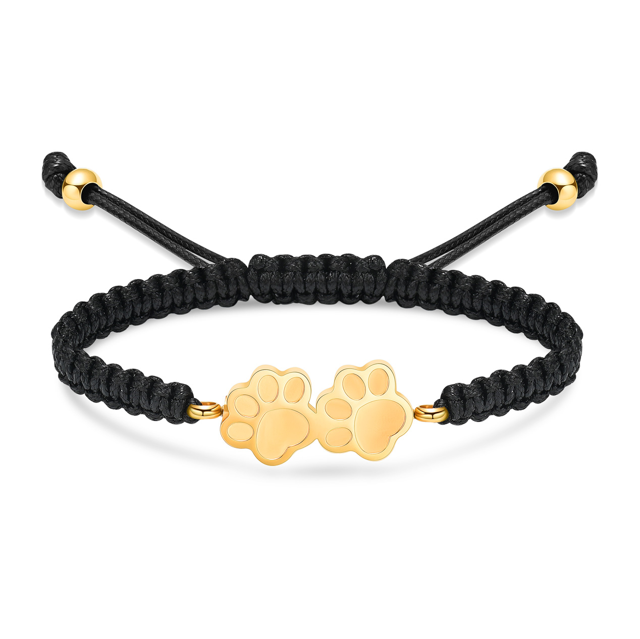 Pet Urn Bracelet for Dogs Ashes - Adjustable Double Paw Print Cremation Bracelet