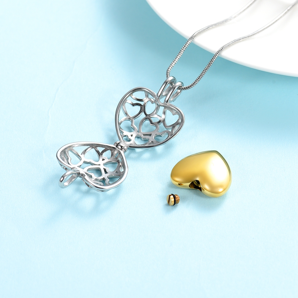 Herz Einäscherung Schmuck Urne Halskette Für Asche Urne Anhänger Für Menschliche - Bild 24 von 90