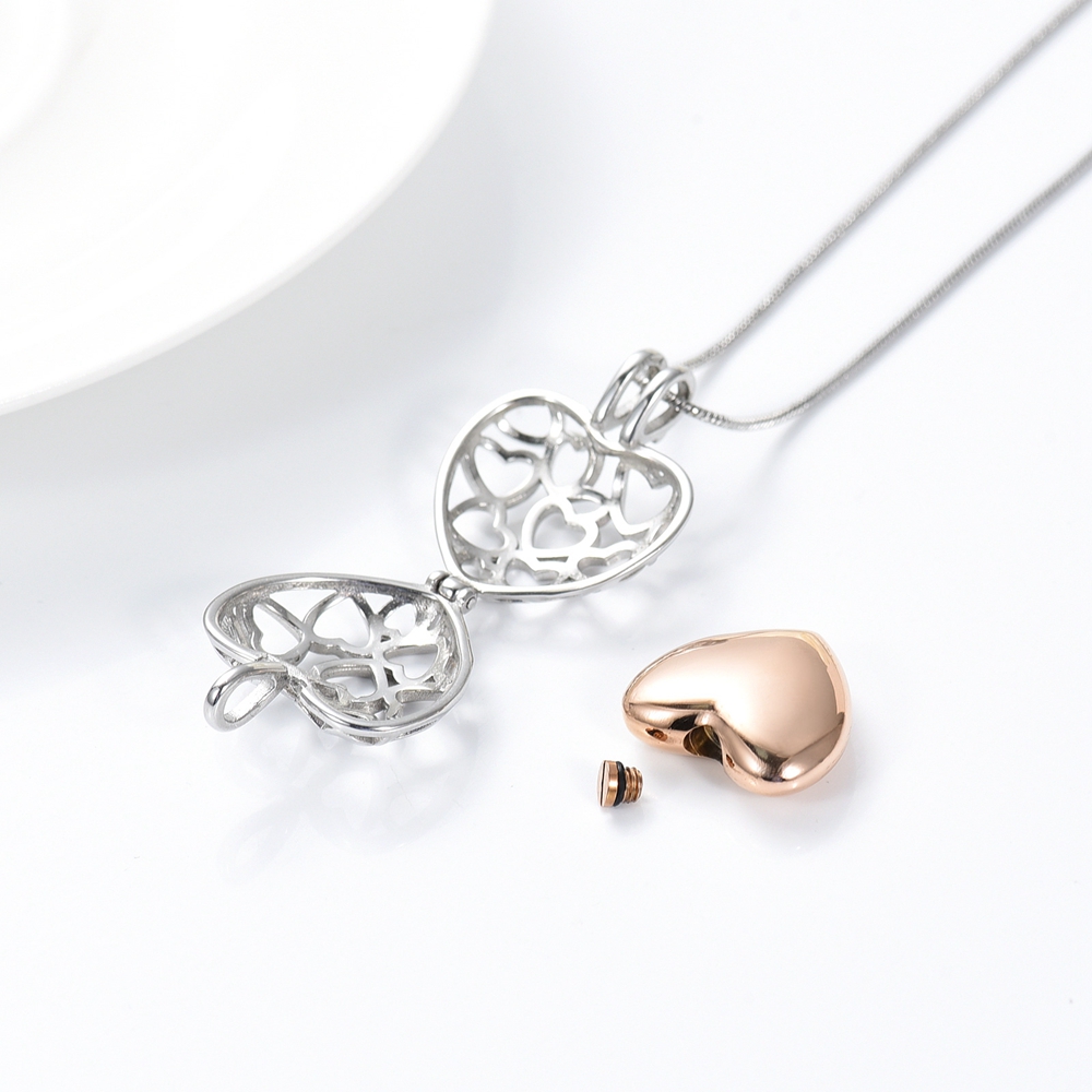Herz Einäscherung Schmuck Urne Halskette Für Asche Urne Anhänger Für Menschliche - Bild 28 von 90