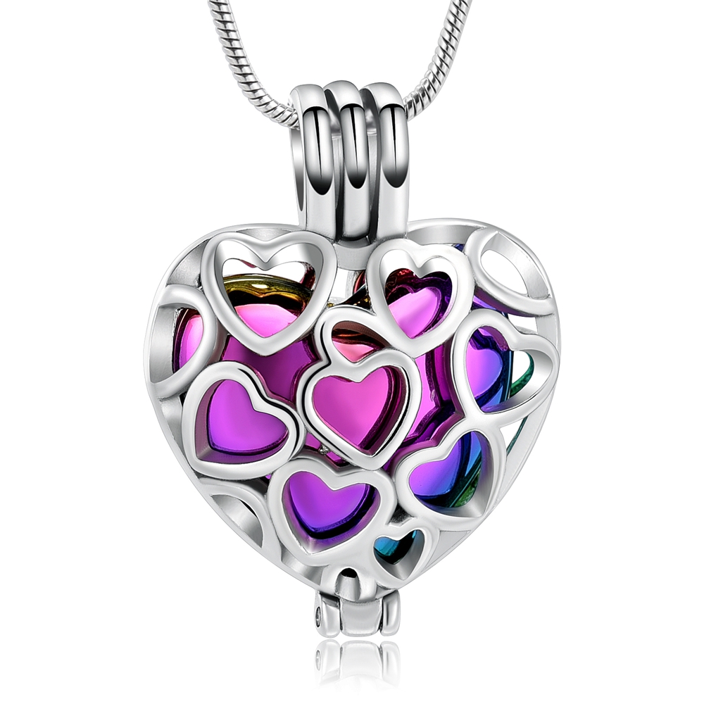 Herz Einäscherung Schmuck Urne Halskette Für Asche Urne Anhänger Für Menschliche - Bild 37 von 90