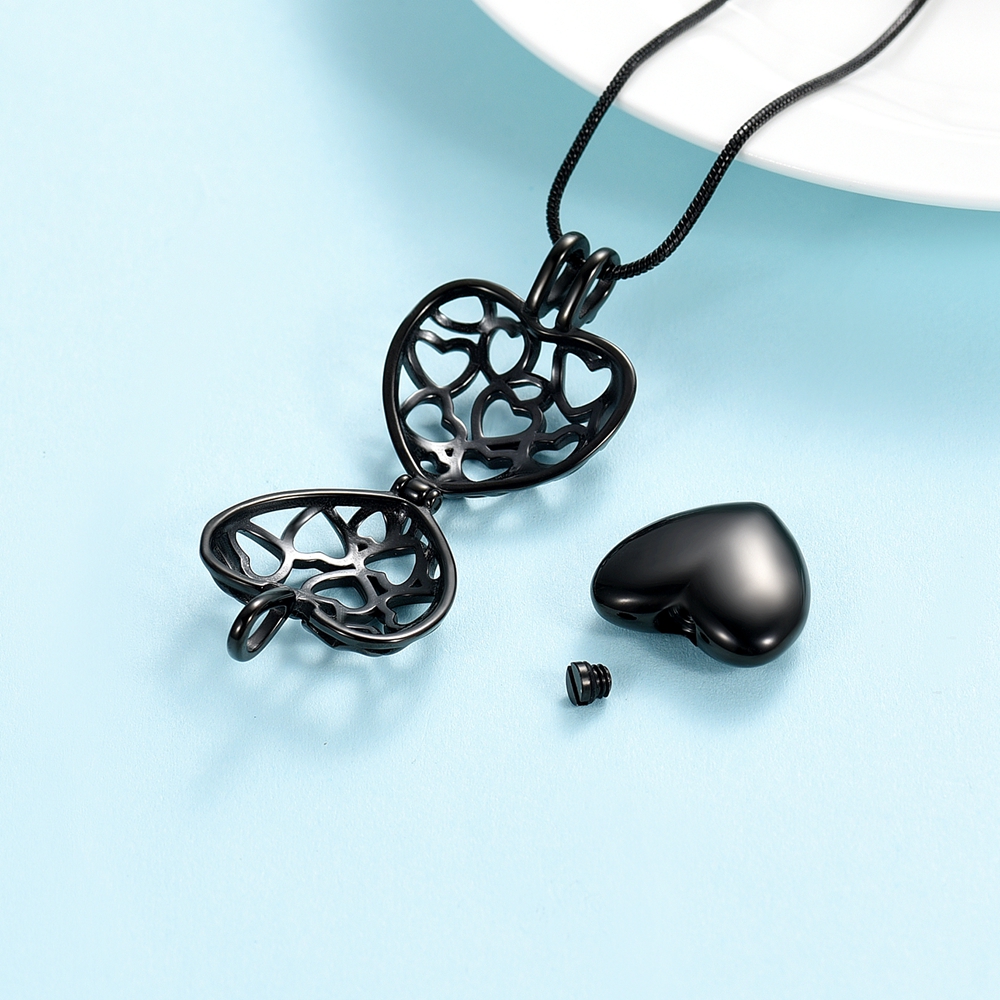 Herz Einäscherung Schmuck Urne Halskette Für Asche Urne Anhänger Für Menschliche - Bild 43 von 90