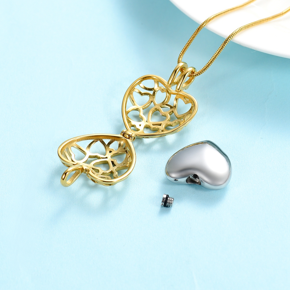 Herz Einäscherung Schmuck Urne Halskette Für Asche Urne Anhänger Für Menschliche - Bild 66 von 90