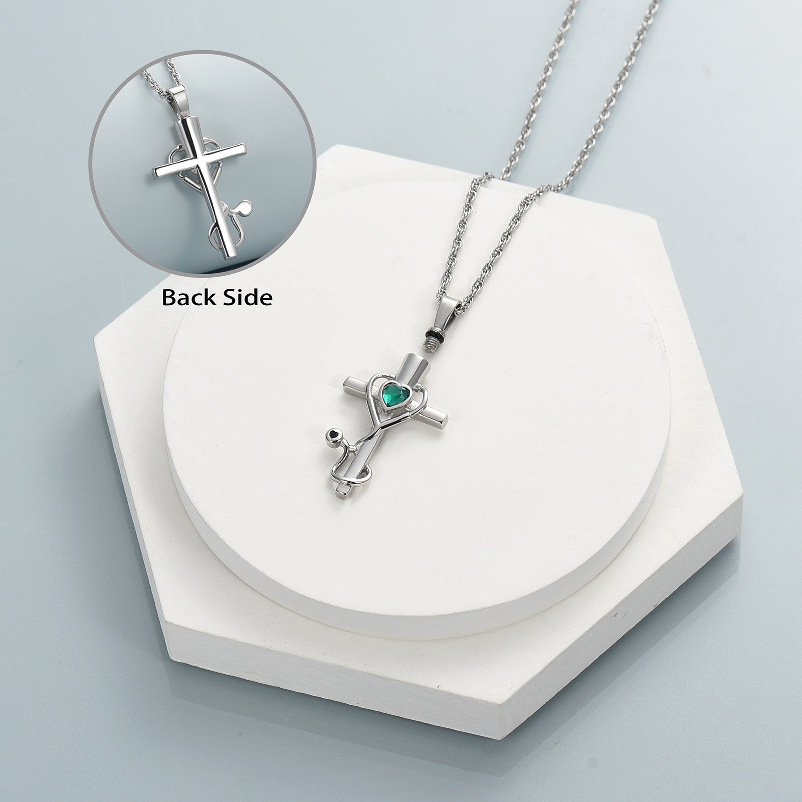 Medicine Themed Stethoscope Pendant Urn Necklace Doctor Nurse Urn Necklace Gifts - Picture 45 of 46