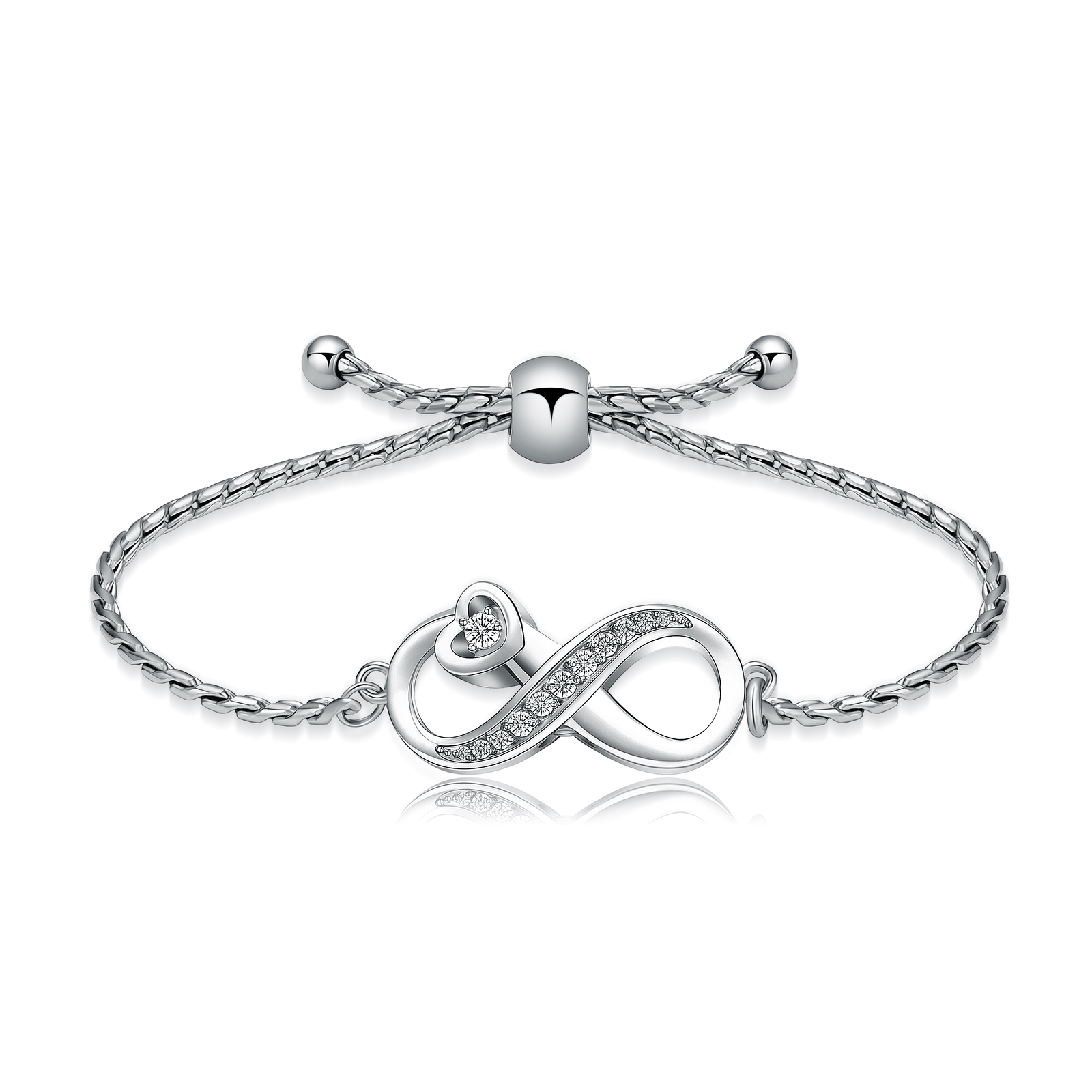 Infinity Heart Cremation Urn Bracelet for Ashes Memorial Jewelry for Women Girls