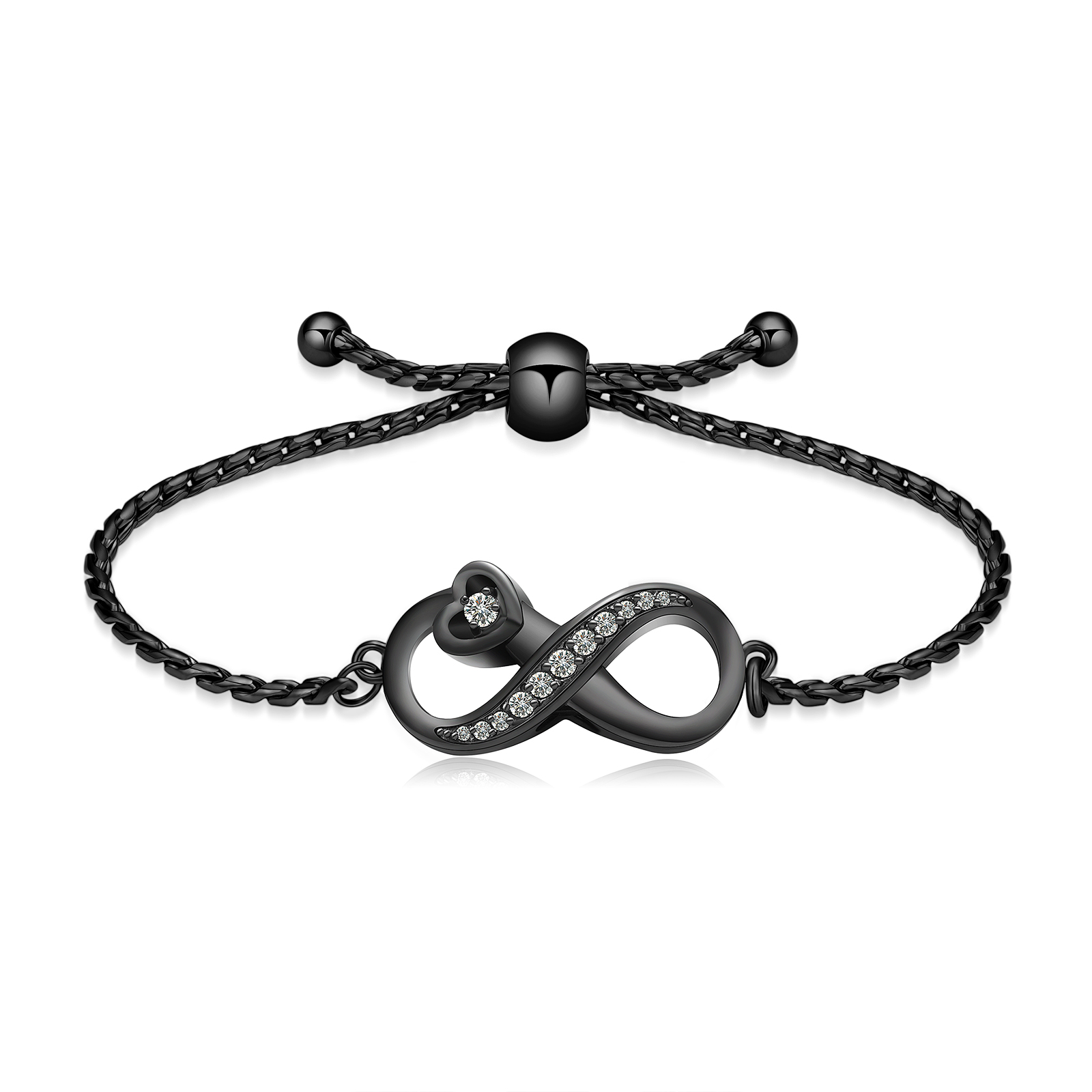 Infinity Heart Cremation Urn Bracelet for Ashes Memorial Jewelry for Women Girls