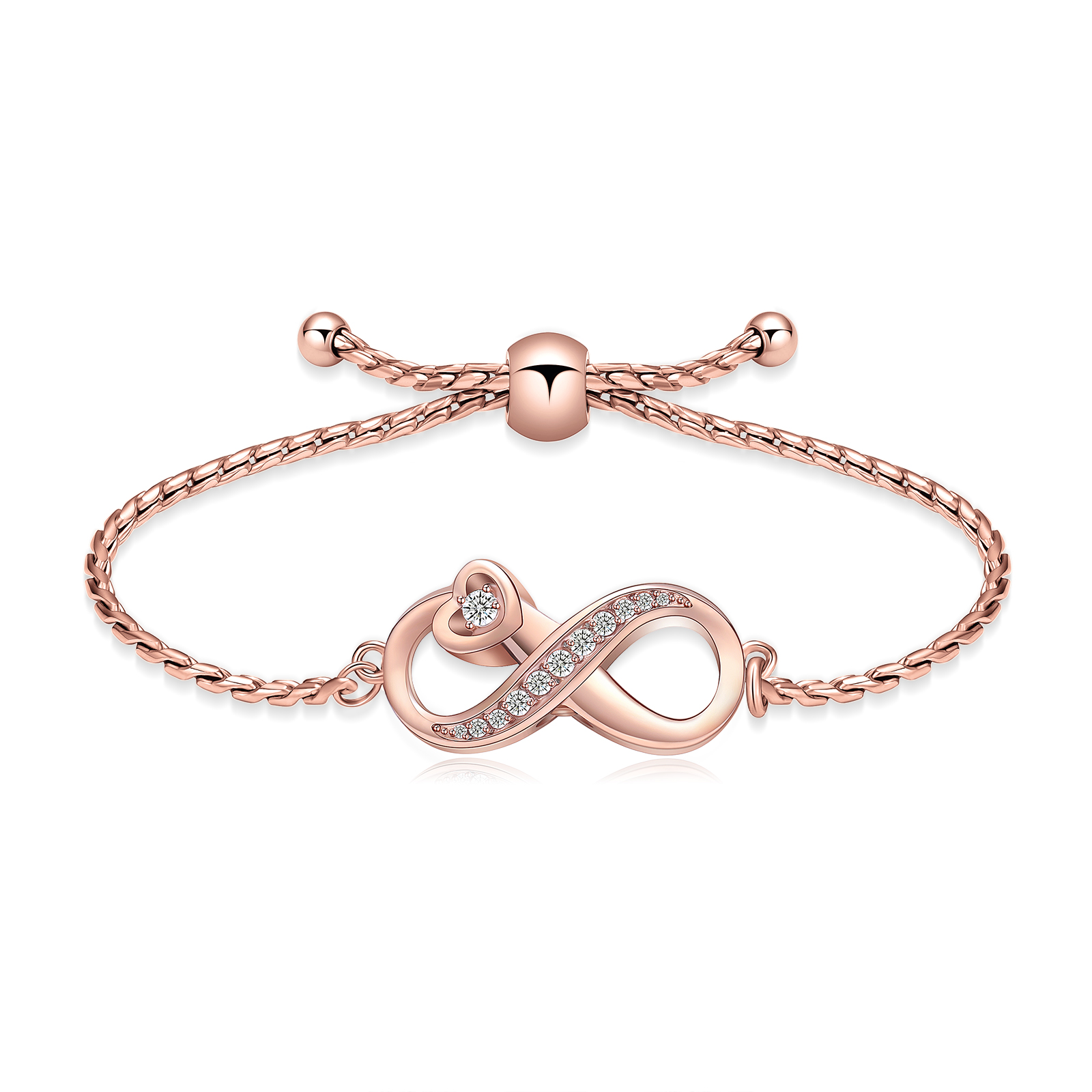 Infinity Heart Cremation Urn Bracelet for Ashes Memorial Jewelry for Women Girls