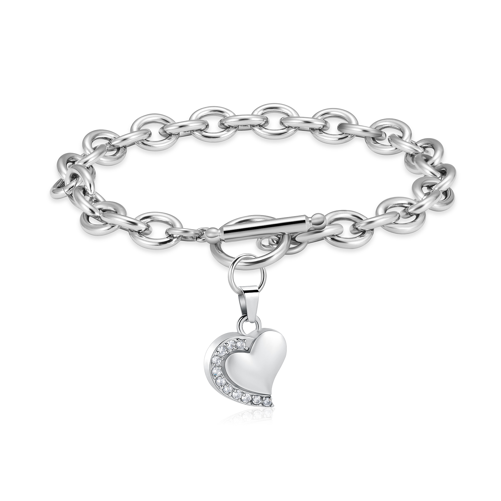 Crystal Heart Urn Bracelet for Ashes Cremation Bracelet F/ Ashes Keepsake Holder - Picture 10 of 44