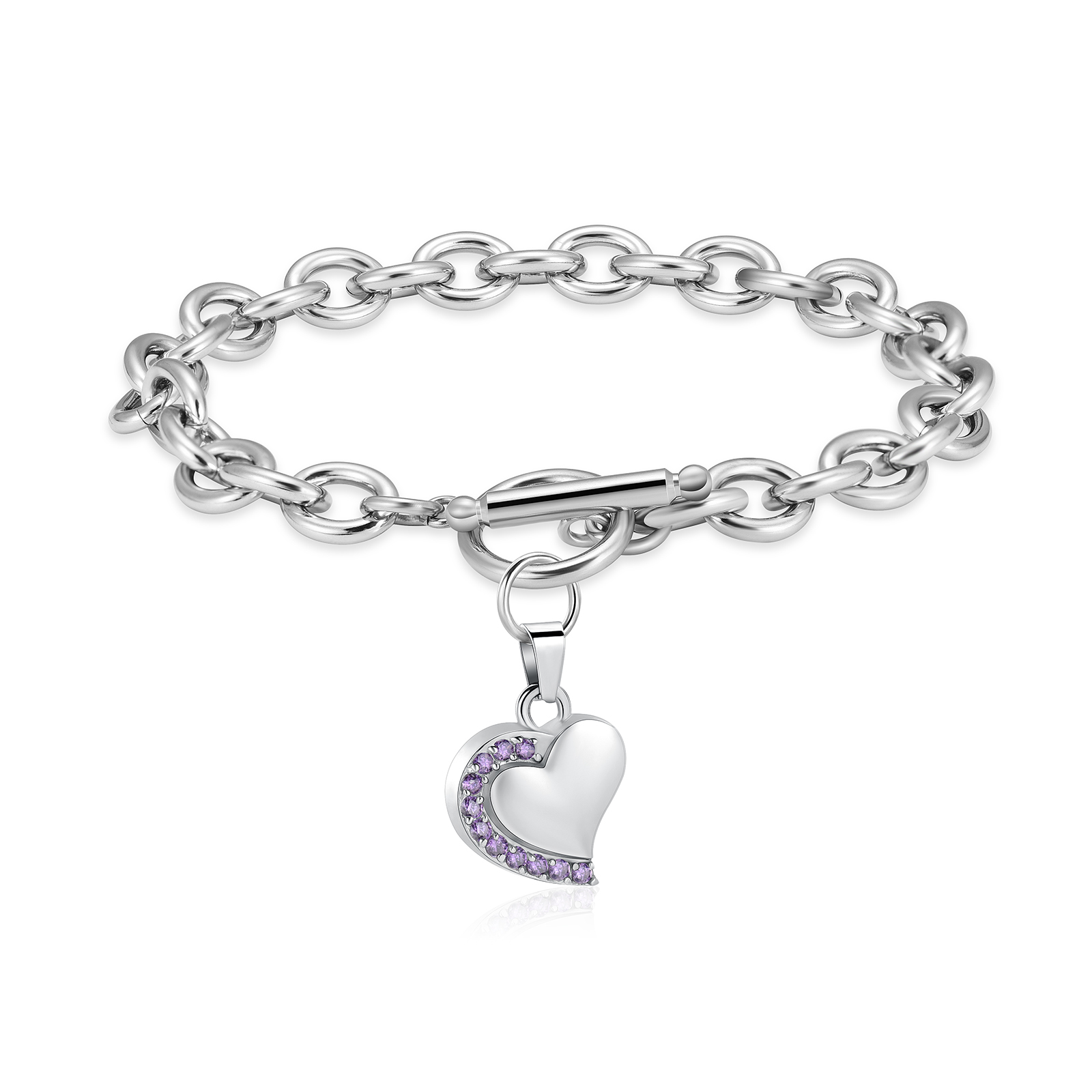 Crystal Heart Urn Bracelet for Ashes Cremation Bracelet F/ Ashes Keepsake Holder - Picture 25 of 44