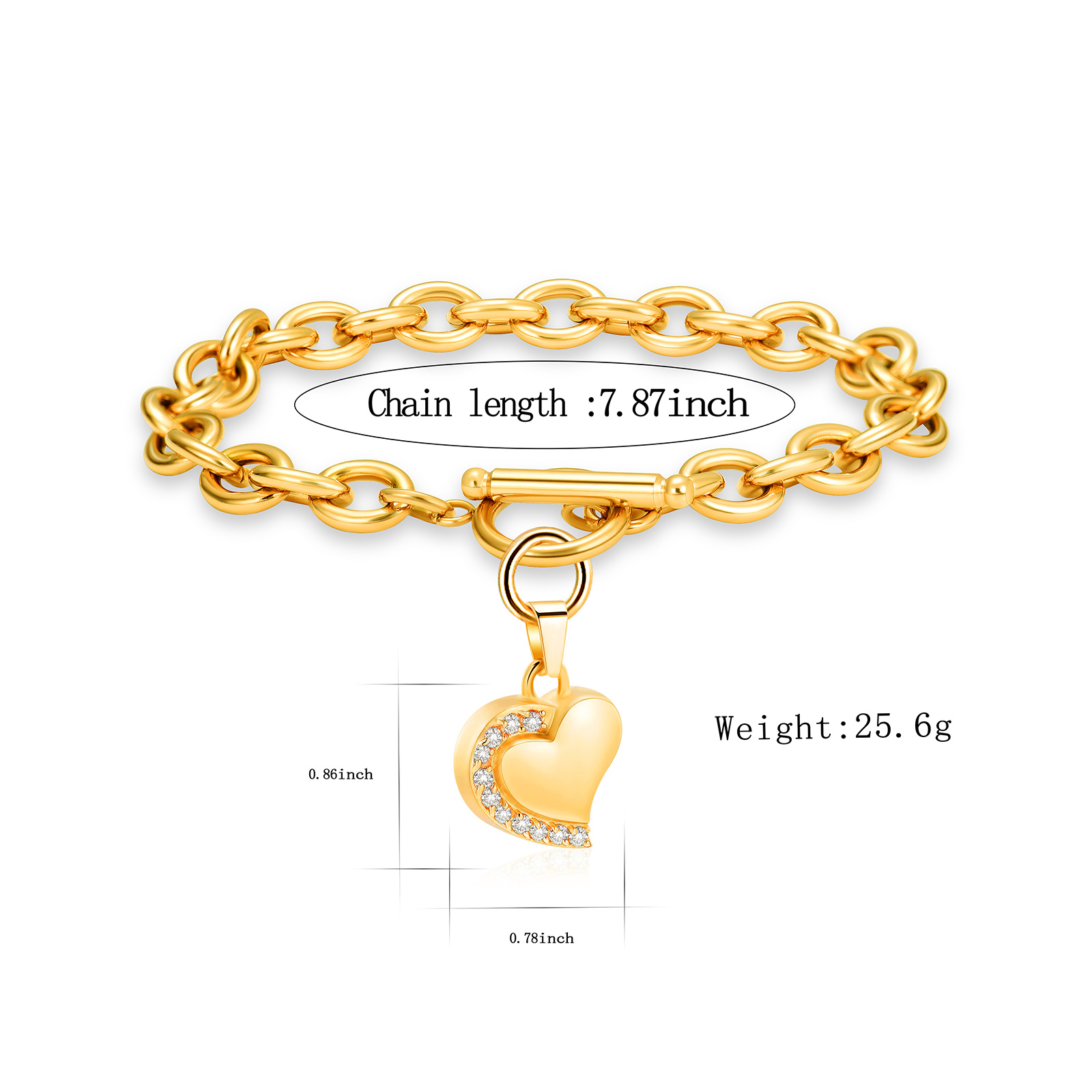Crystal Heart Urn Bracelet for Ashes Cremation Bracelet F/ Ashes Keepsake Holder - Picture 31 of 44